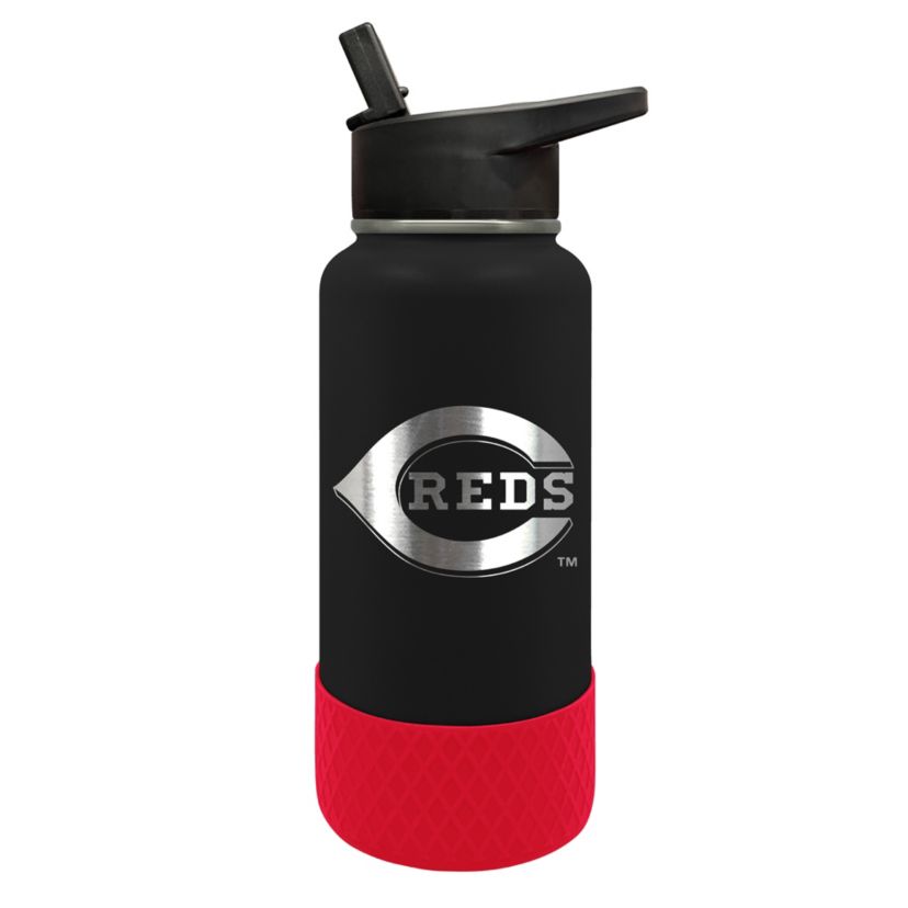 MLB Cincinnati Reds 32oz Thirst Waterbottle:32 Ounces:Black