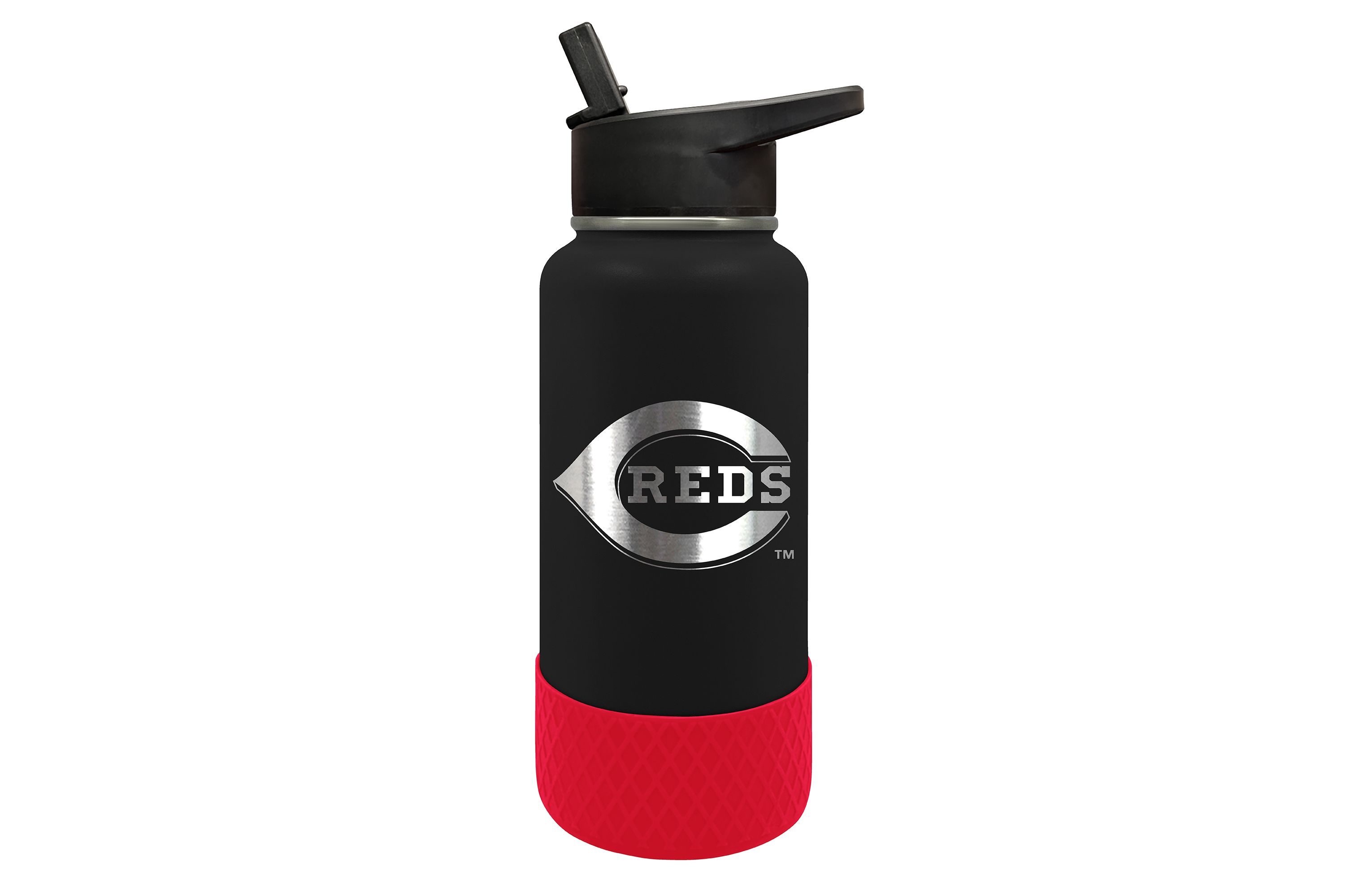 MLB Cincinnati Reds 32oz Thirst Waterbottle:32 Ounces:Black