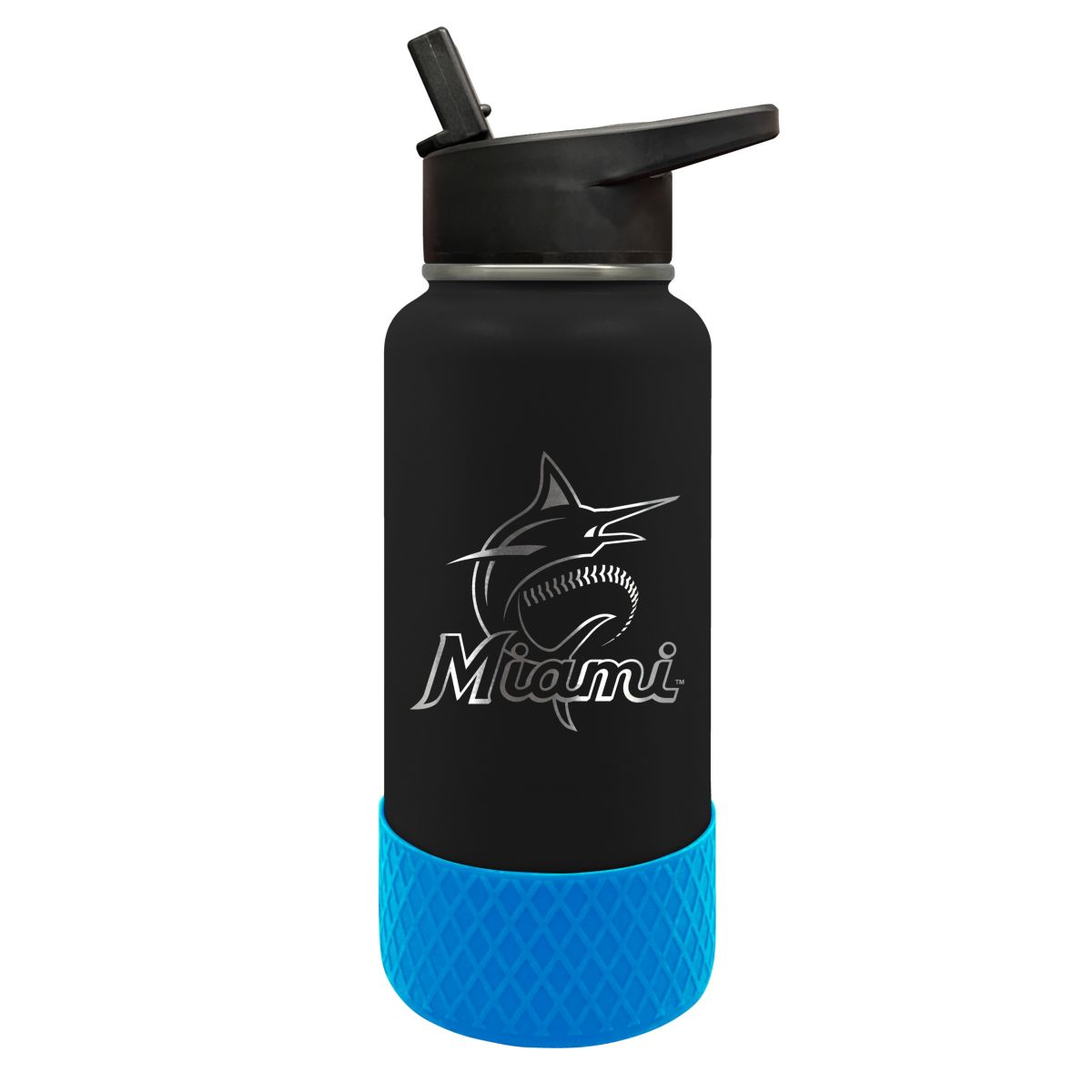 MLB Miami Marlins 32oz Thirst Waterbottle:32 Ounces:Black