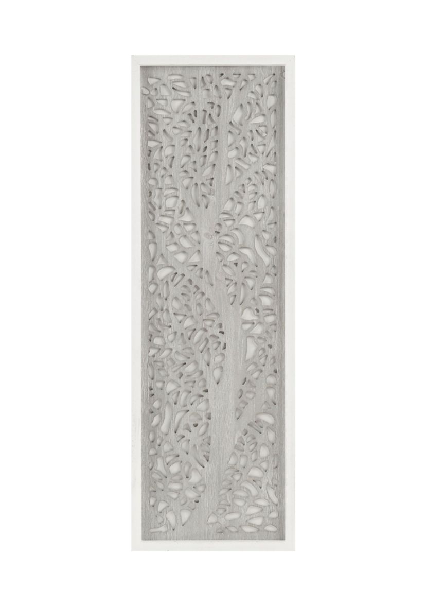 Laurel Branches Laser Cut Tree Framed Panel Wall Decor