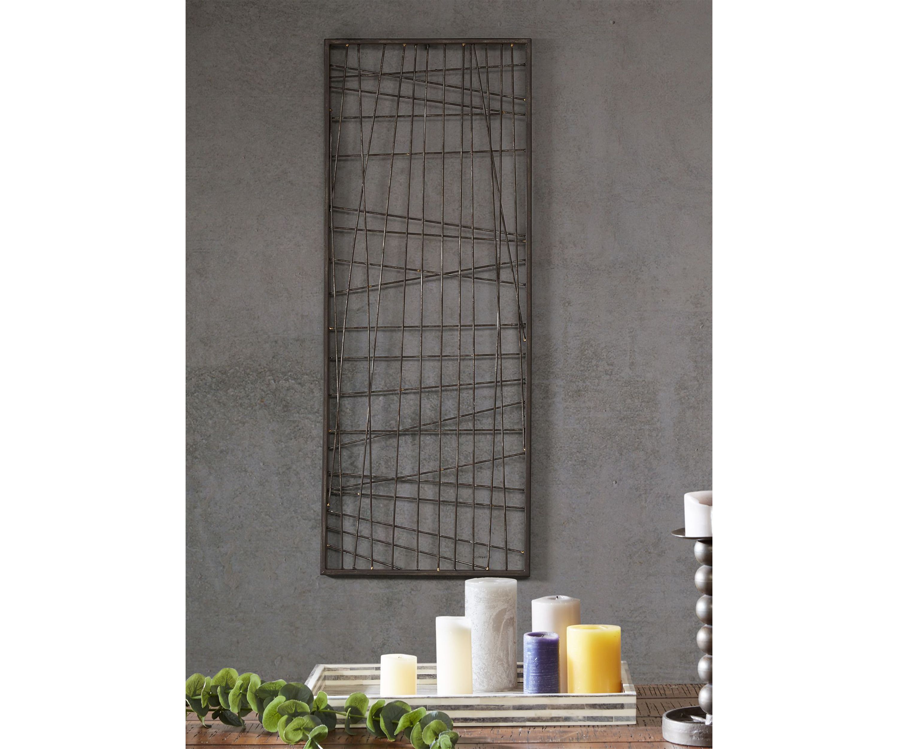 Savoy Distressed Black Metal Wall Décor