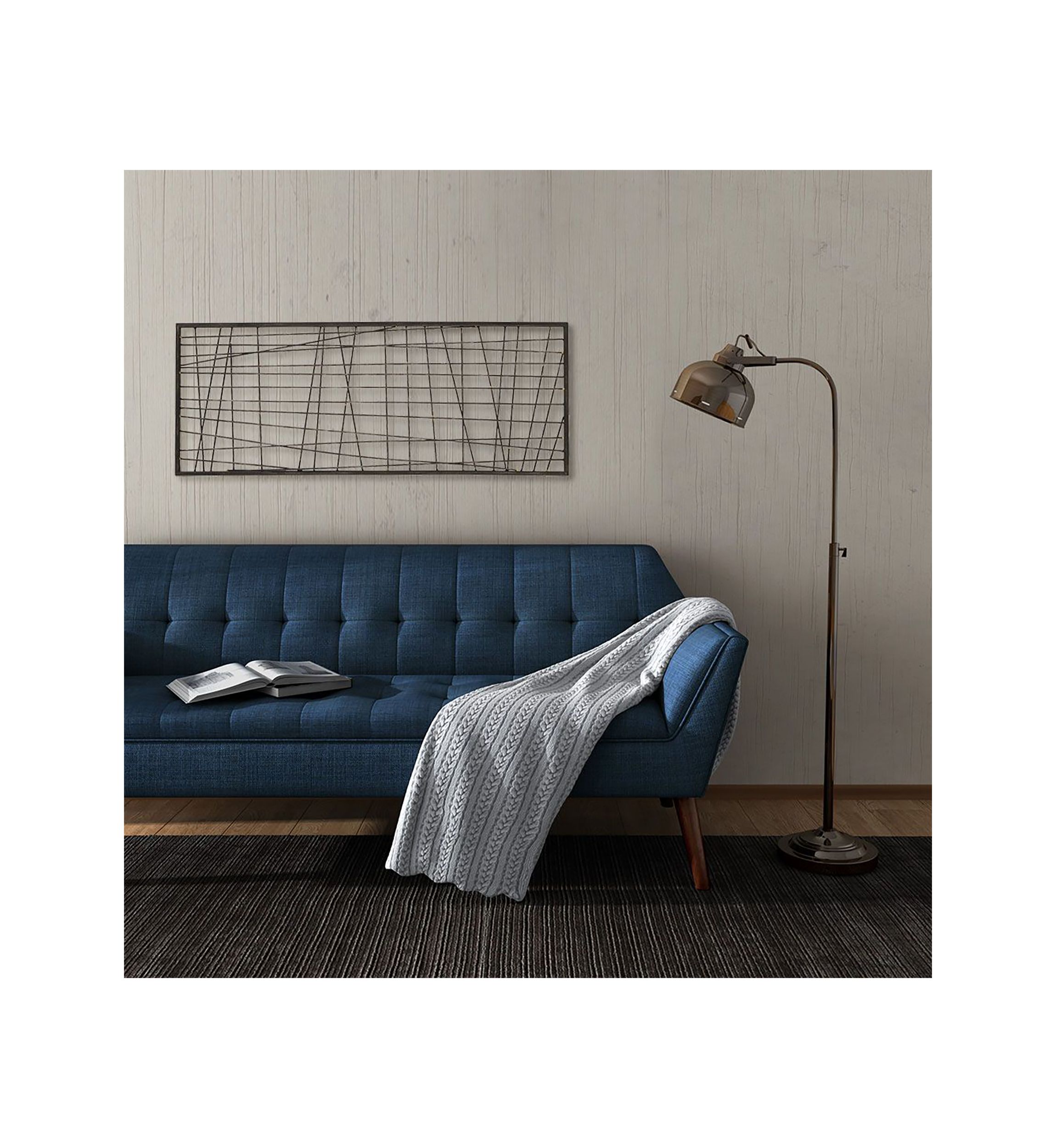 Savoy Distressed Black Metal Wall Décor