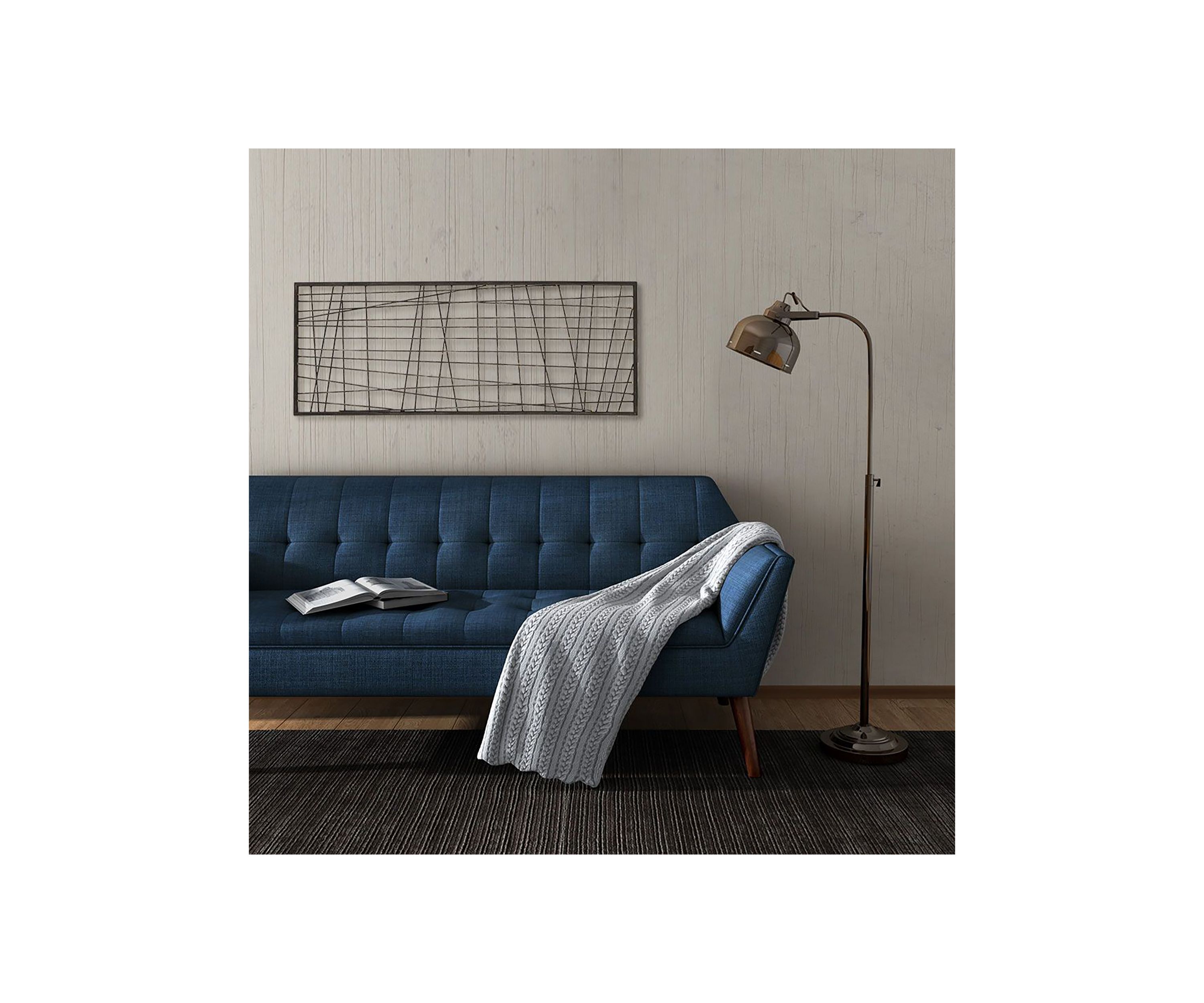 Savoy Distressed Black Metal Wall Décor