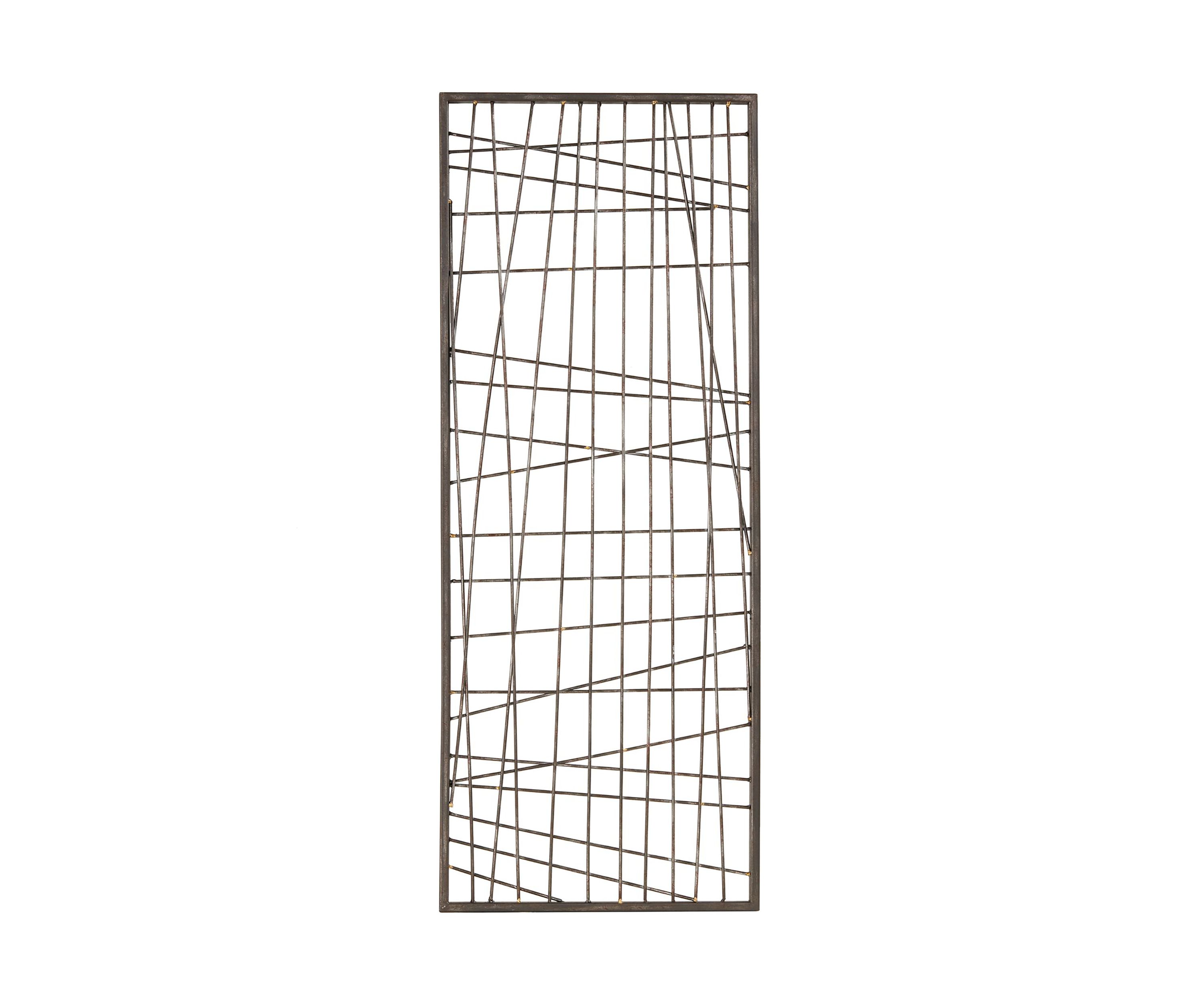 Savoy Distressed Black Metal Wall Décor