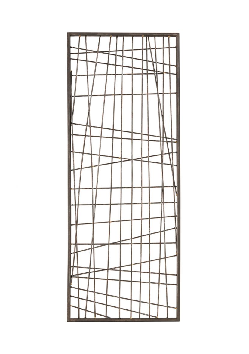 Savoy Distressed Black Metal Wall Décor