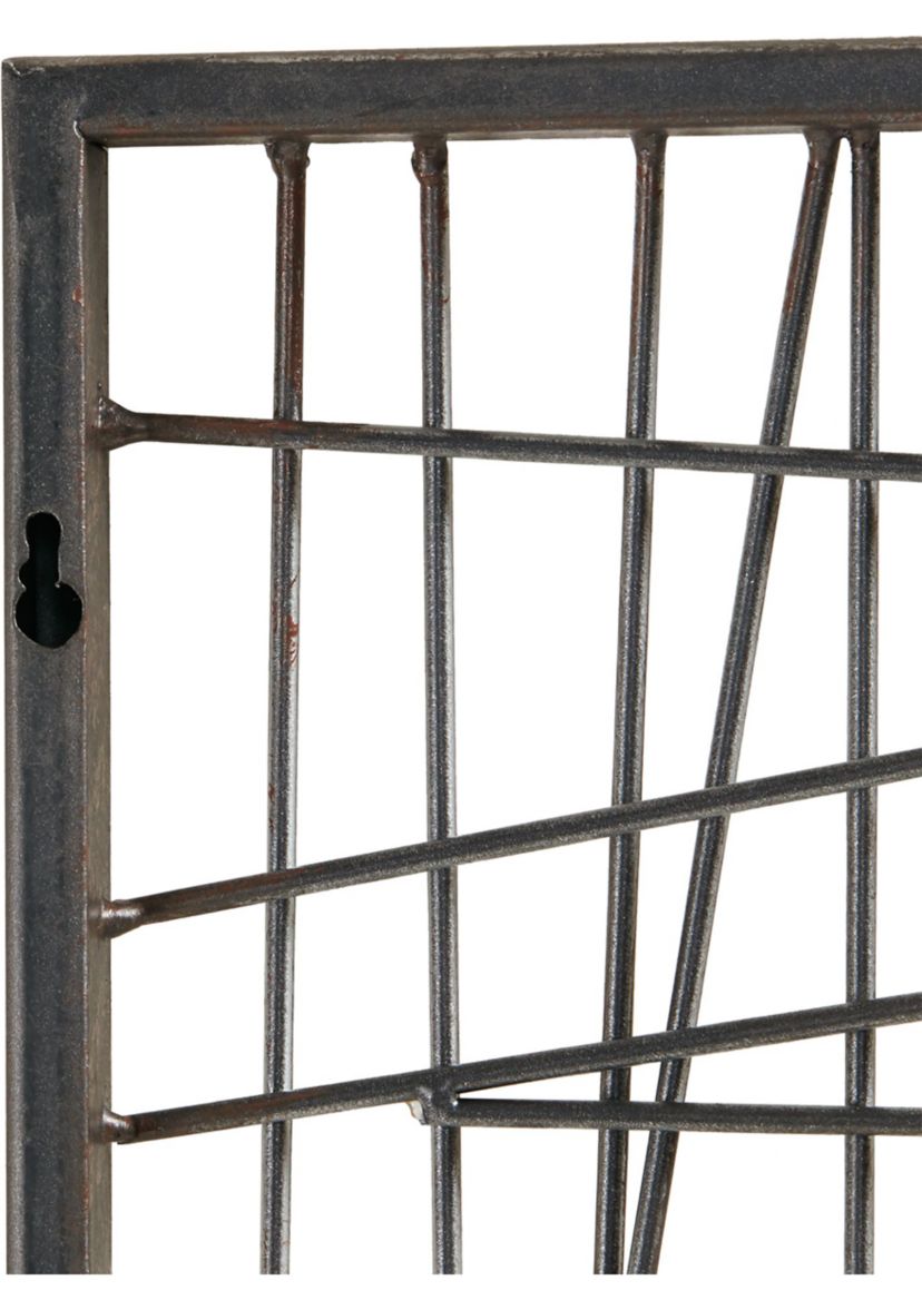 Savoy Distressed Black Metal Wall Décor