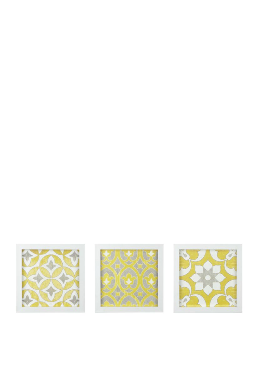 Tuscan Tiles 3 Piece Wall Art Set