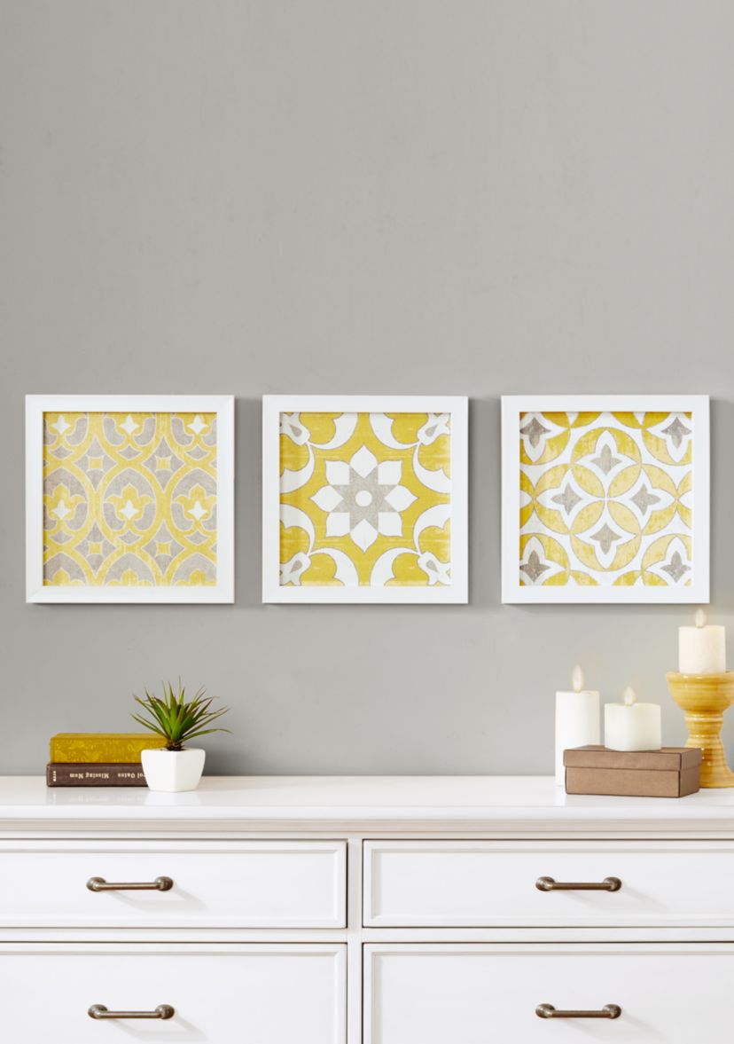 Tuscan Tiles 3 Piece Wall Art Set