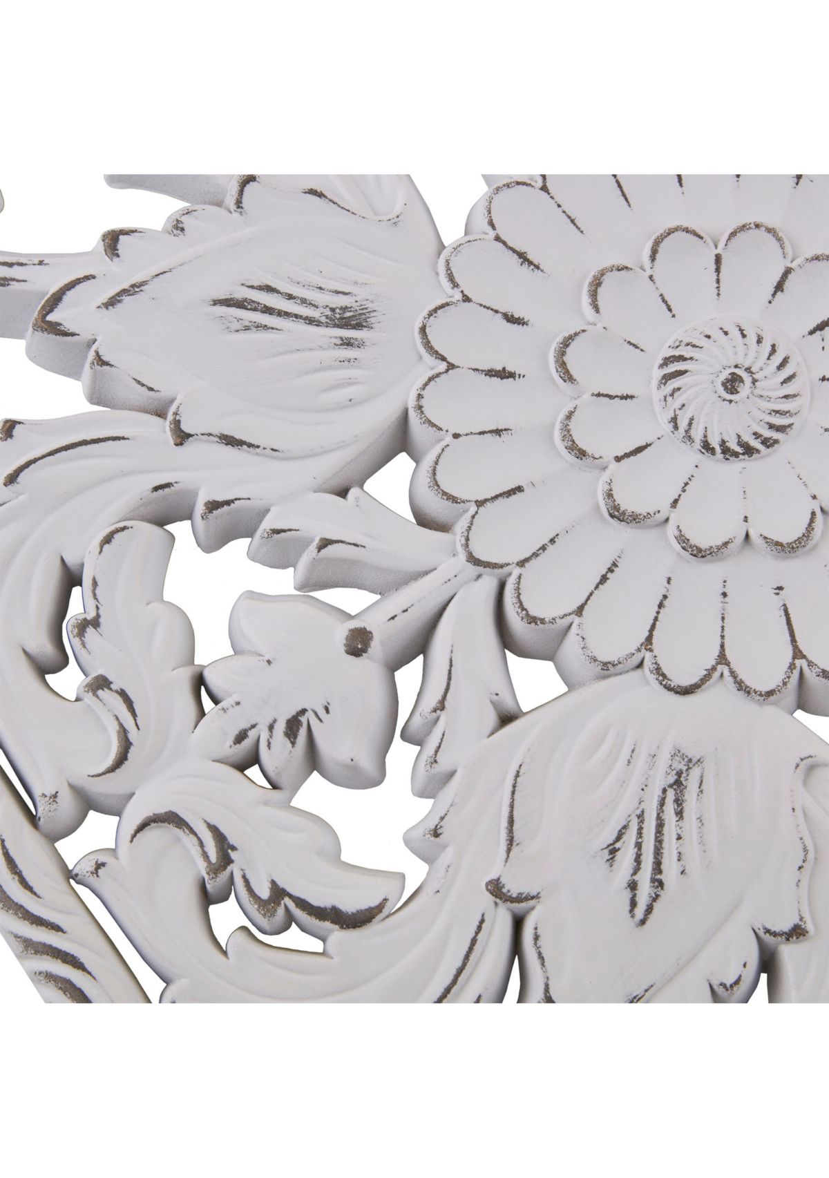 Botanical Panel Distressed Carved Wood 2-piece Wall Decor Set