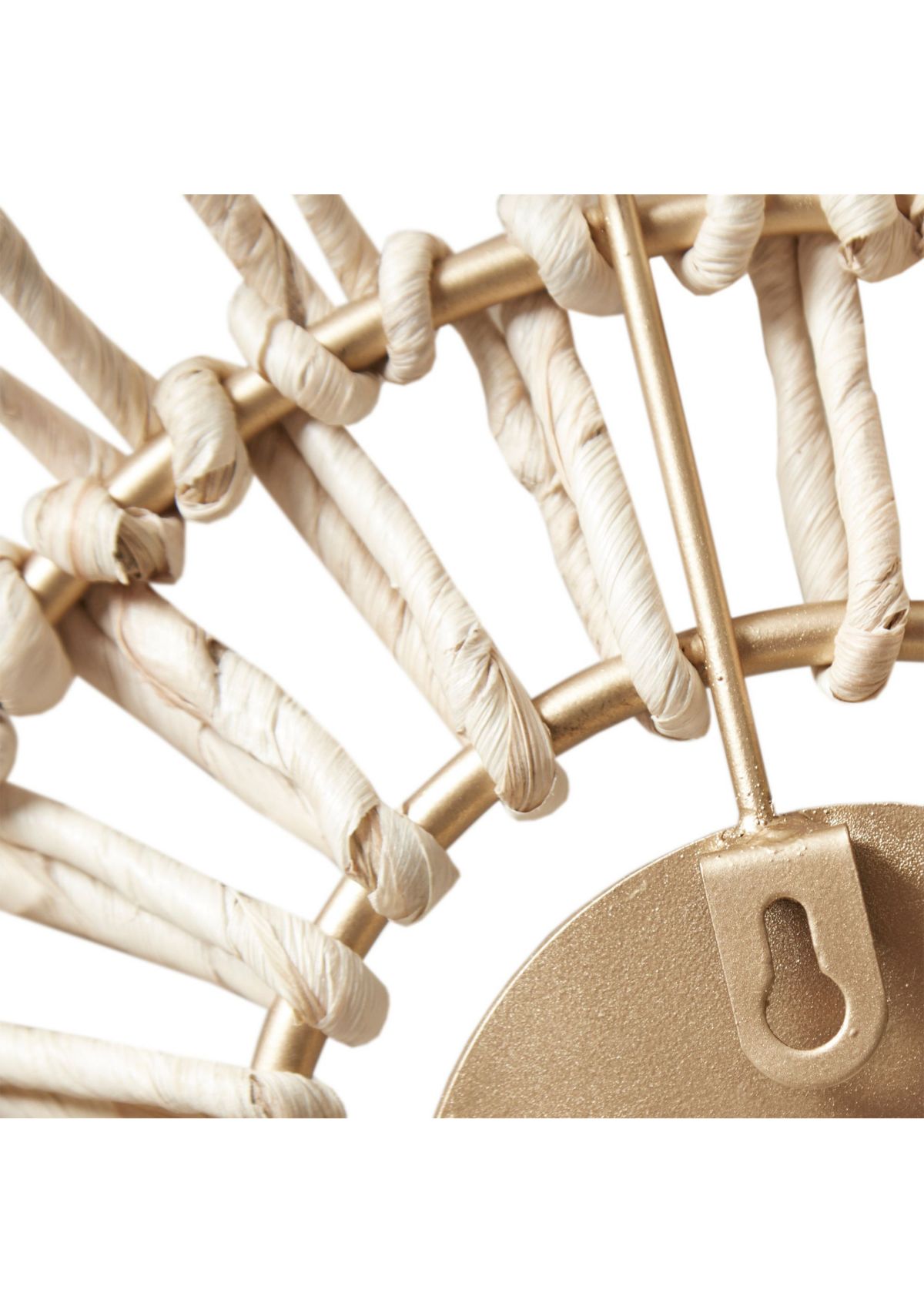 Ella Round Natural Fiber and Mirror 3-piece Wall Decor Set