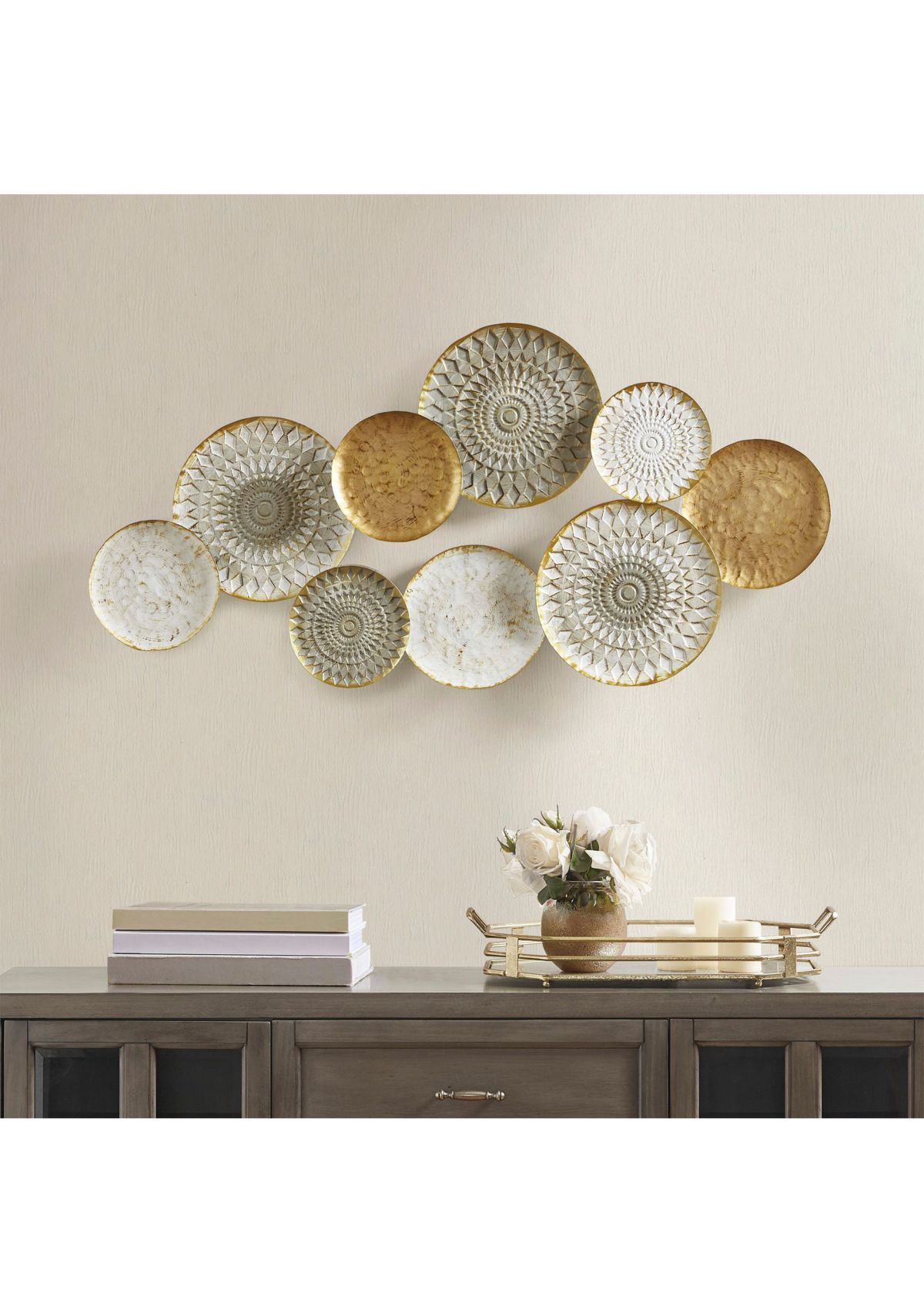 Legion Multi-colored Geometric Metal Discs Wall Decor