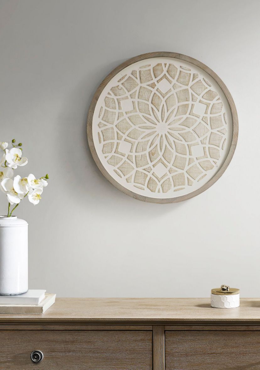 Leah Round Two-tone Medallion Wall Décor