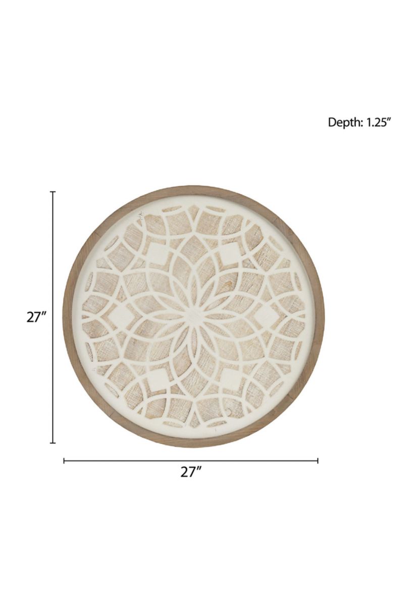 Leah Round Two-tone Medallion Wall Décor