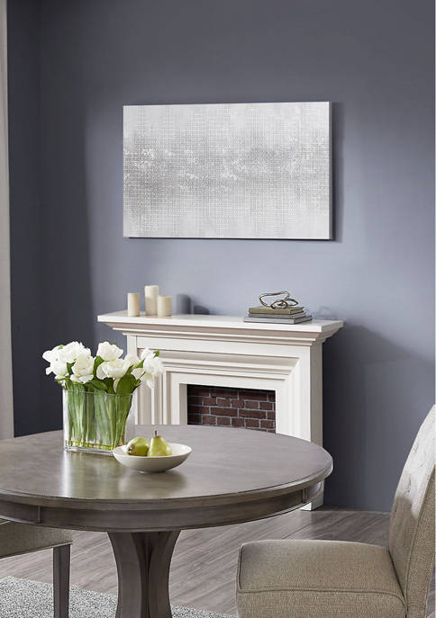 Madison Park Silver Trellis Heavy Textured Canvas with
