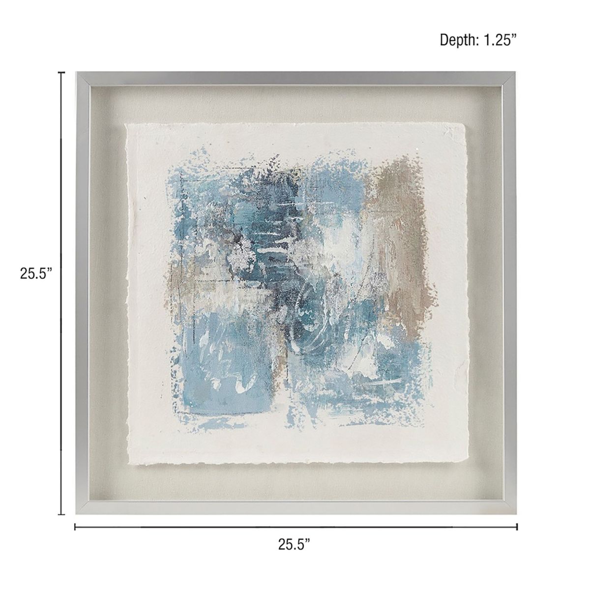 Ashlar Hand Painted Abstract Framed Glass and Matted Wall Art