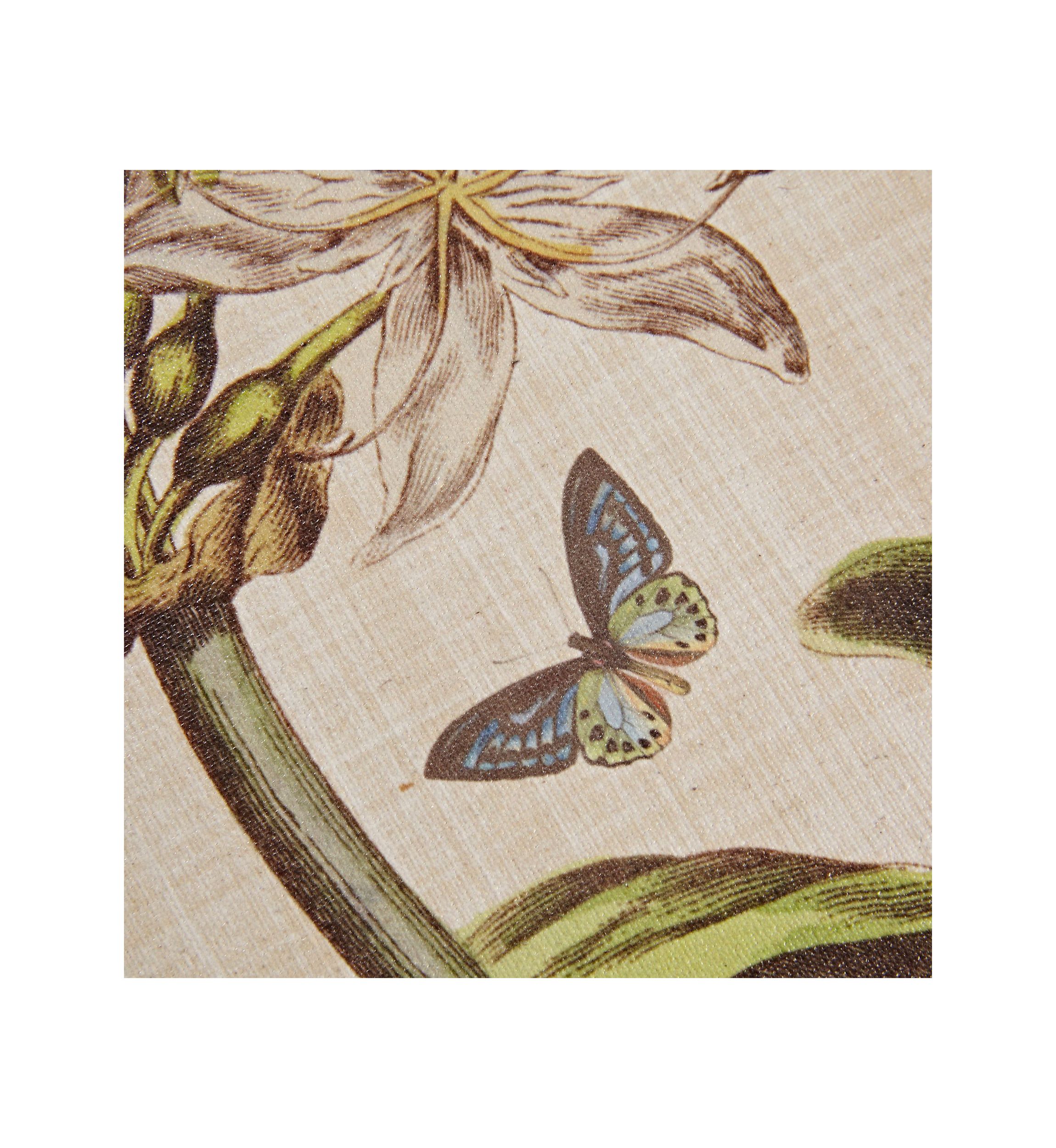 Herbal Botany 4-piece Botanical Illustration Framed Canvas Wall Art Set