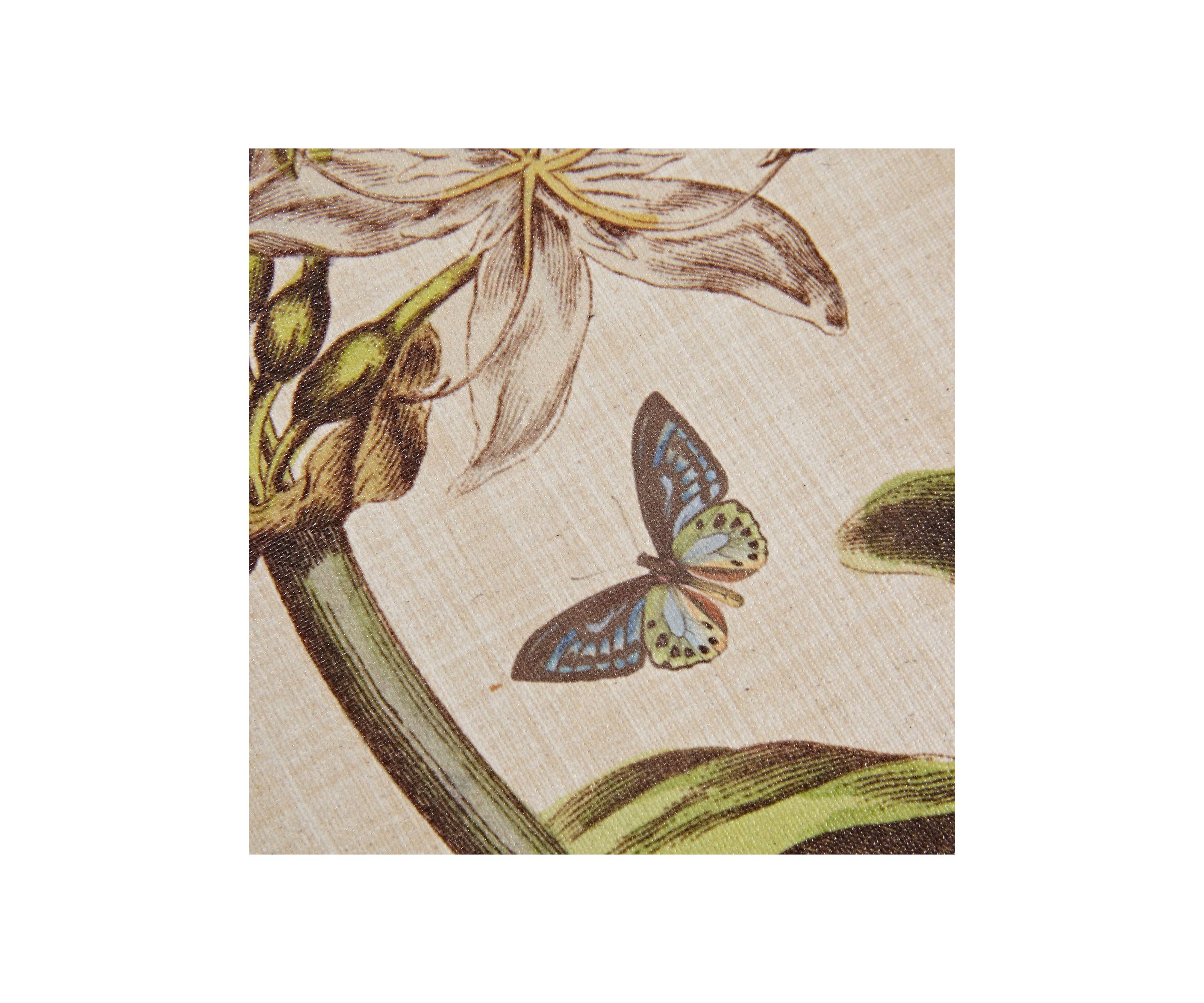 Herbal Botany 4-piece Botanical Illustration Framed Canvas Wall Art Set