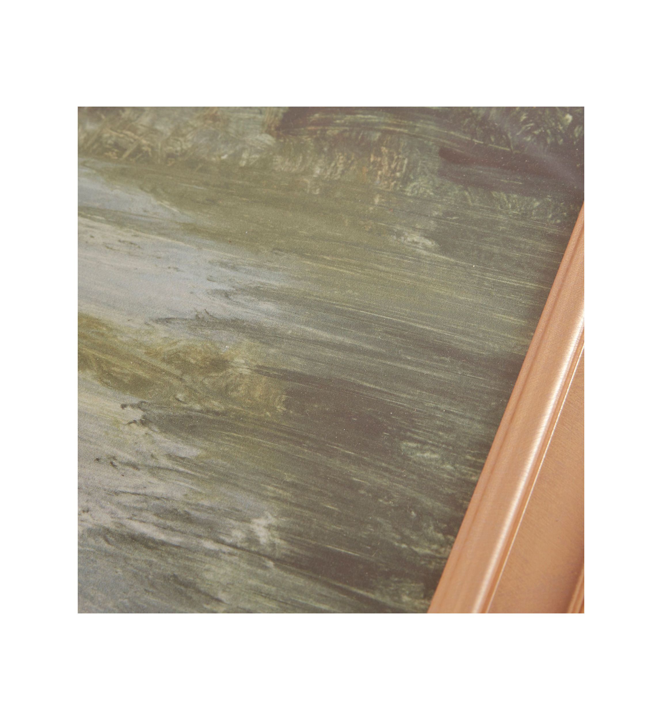 Estuary Abstract Landscape Framed Glass Wall Art