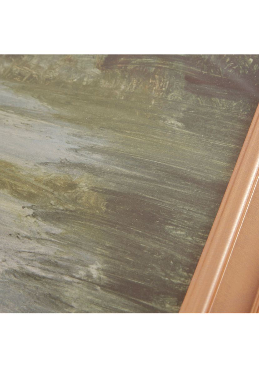 Estuary Abstract Landscape Framed Glass Wall Art