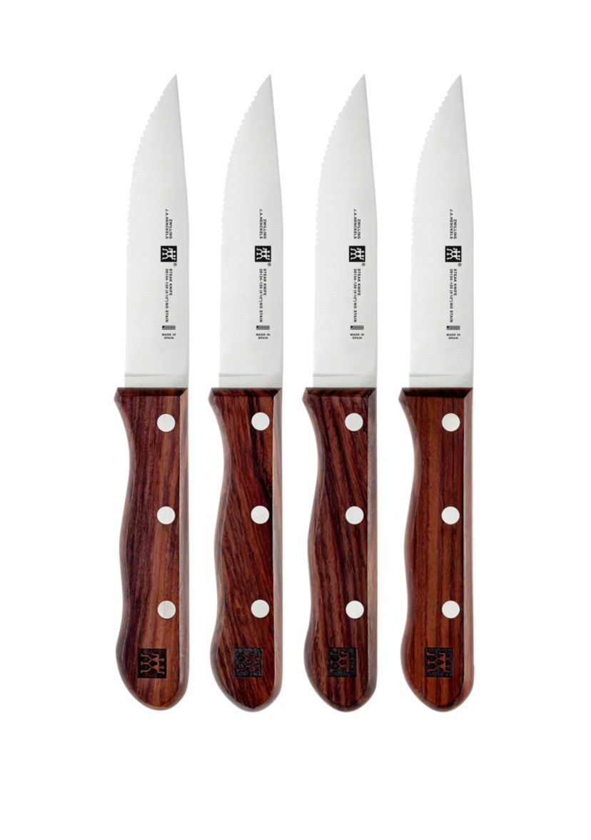 Set of 4 Steakhouse Steak Knives with Storage Case