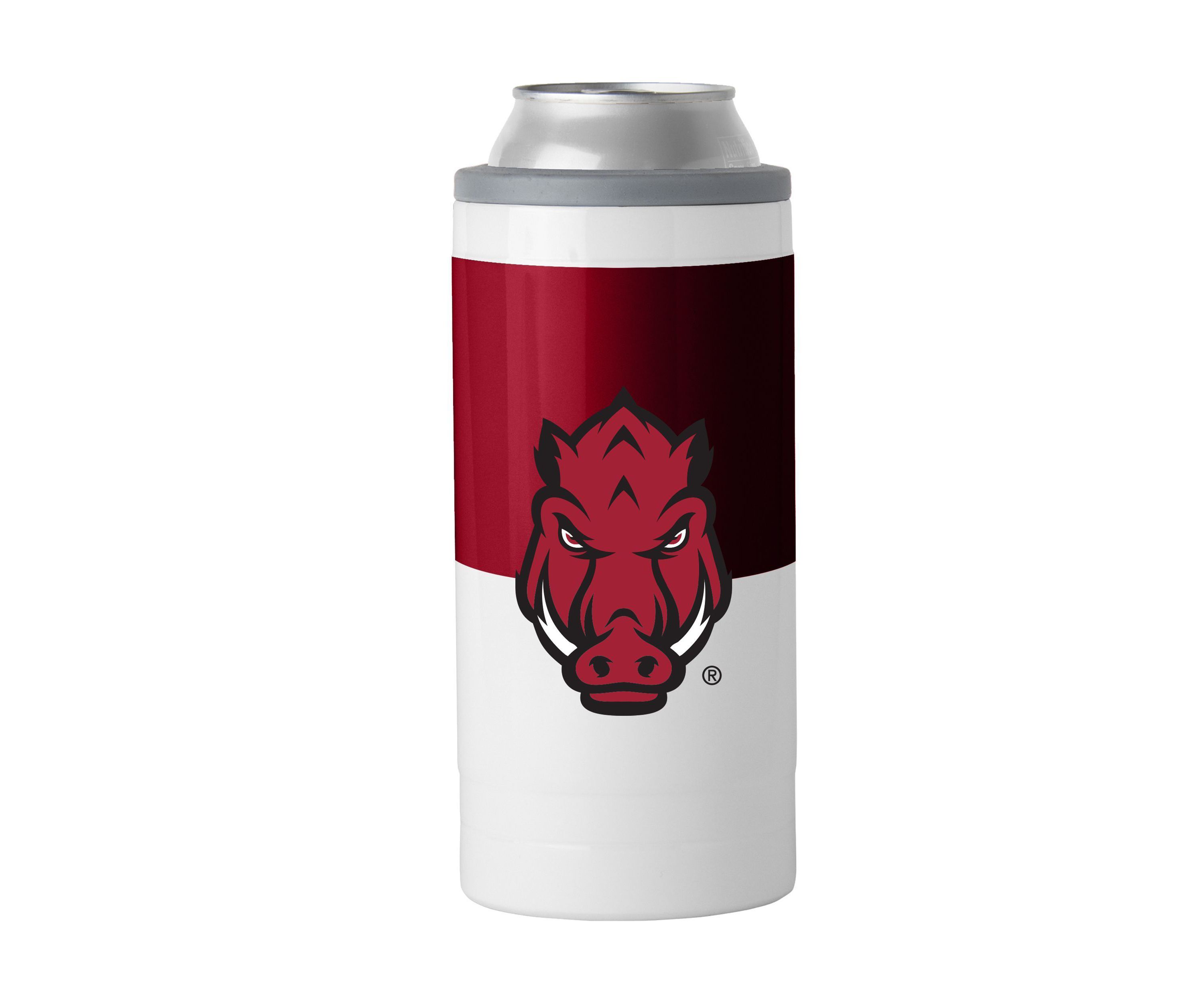 Arkansas Razorbacks NCAA Arkansas 12oz Colorblock Slim Can Coolie