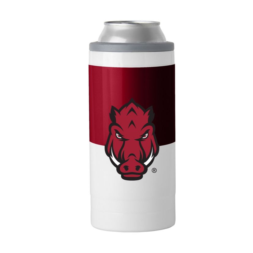 Arkansas Razorbacks NCAA Arkansas 12oz Colorblock Slim Can Coolie