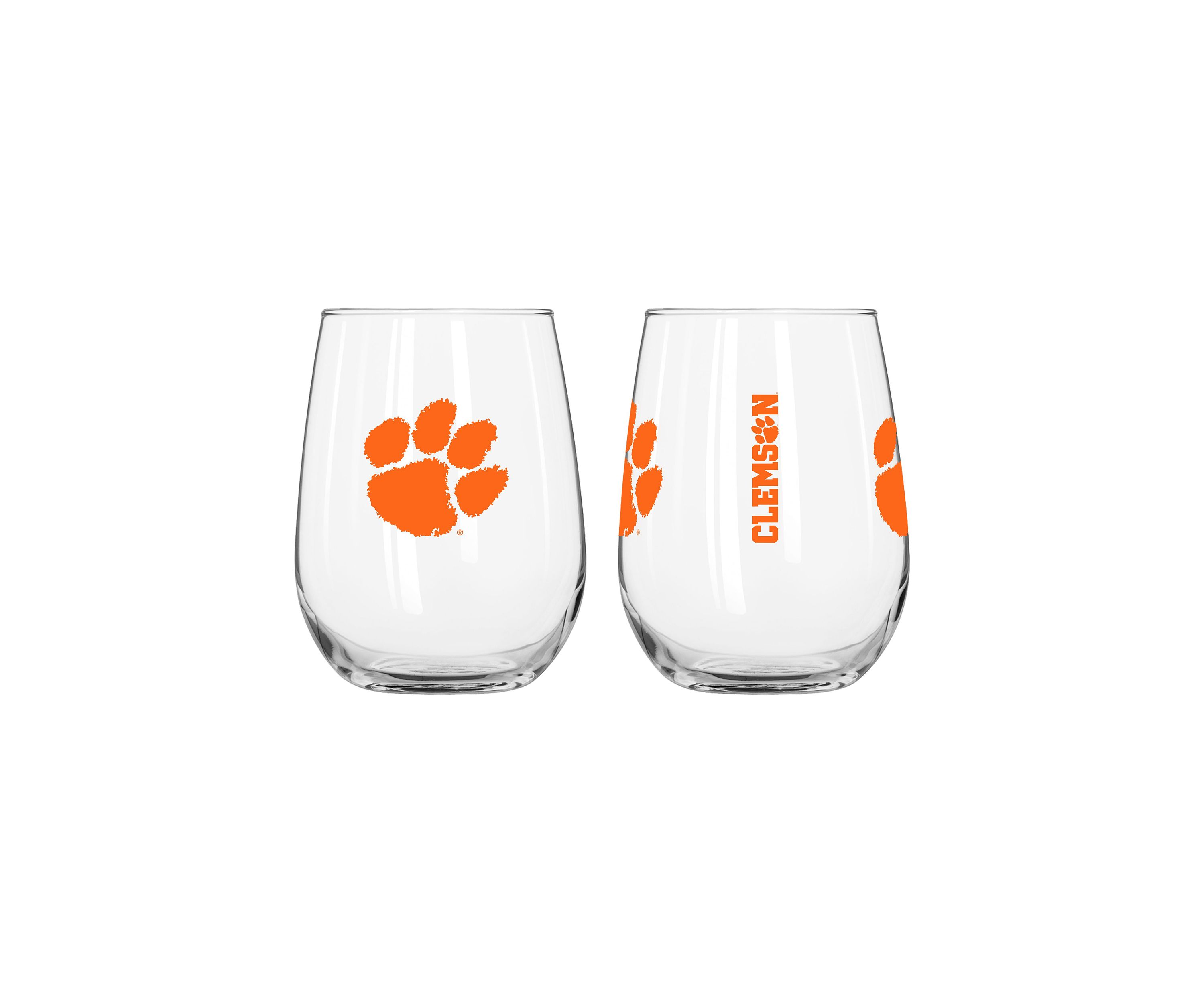 Clemson Tigers NCAA Clemson 16oz Gameday Curved Beverage Glass