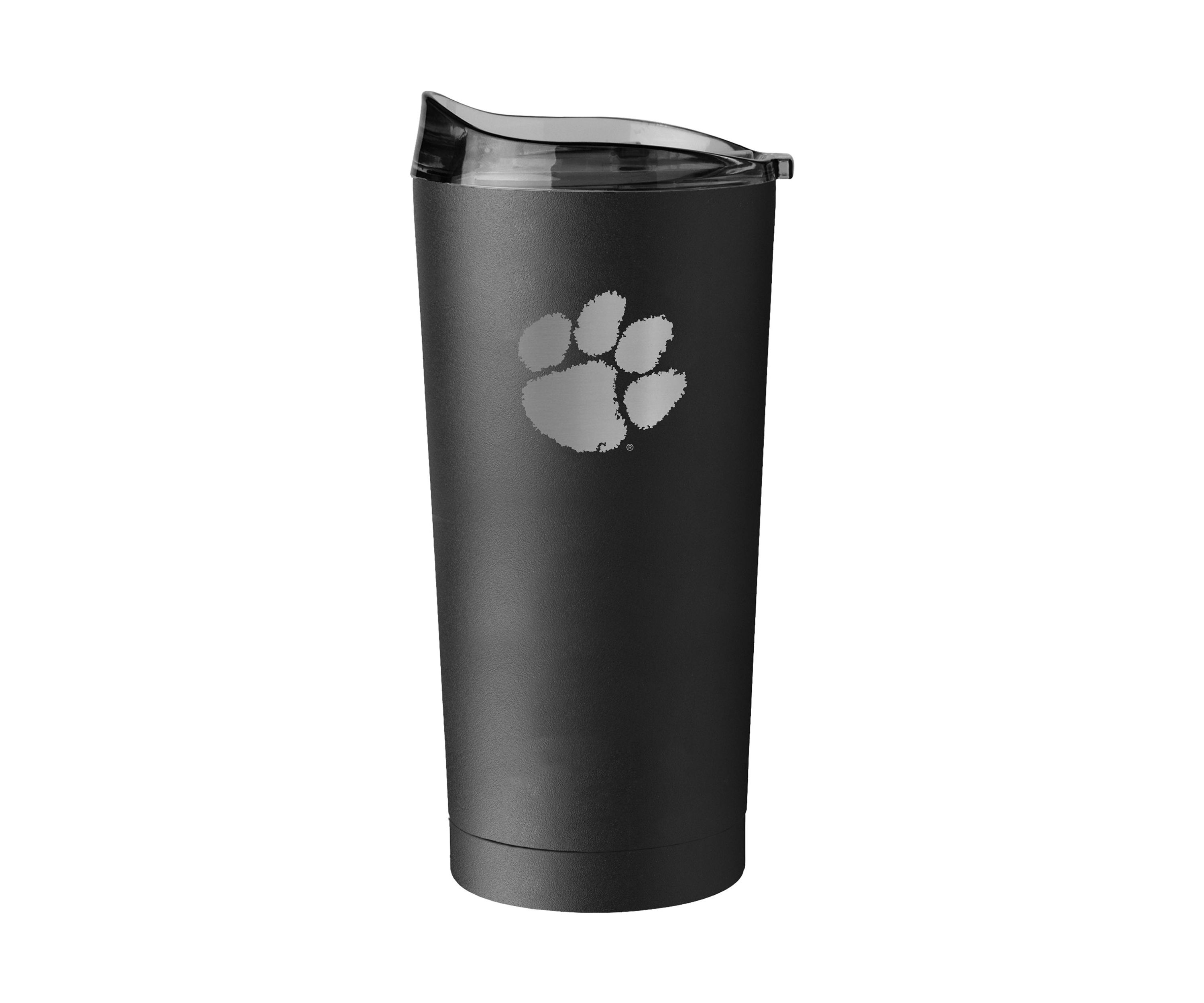 Clemson Tigers NCAA Clemson 20oz Etch Black Powder Coat Tumbler