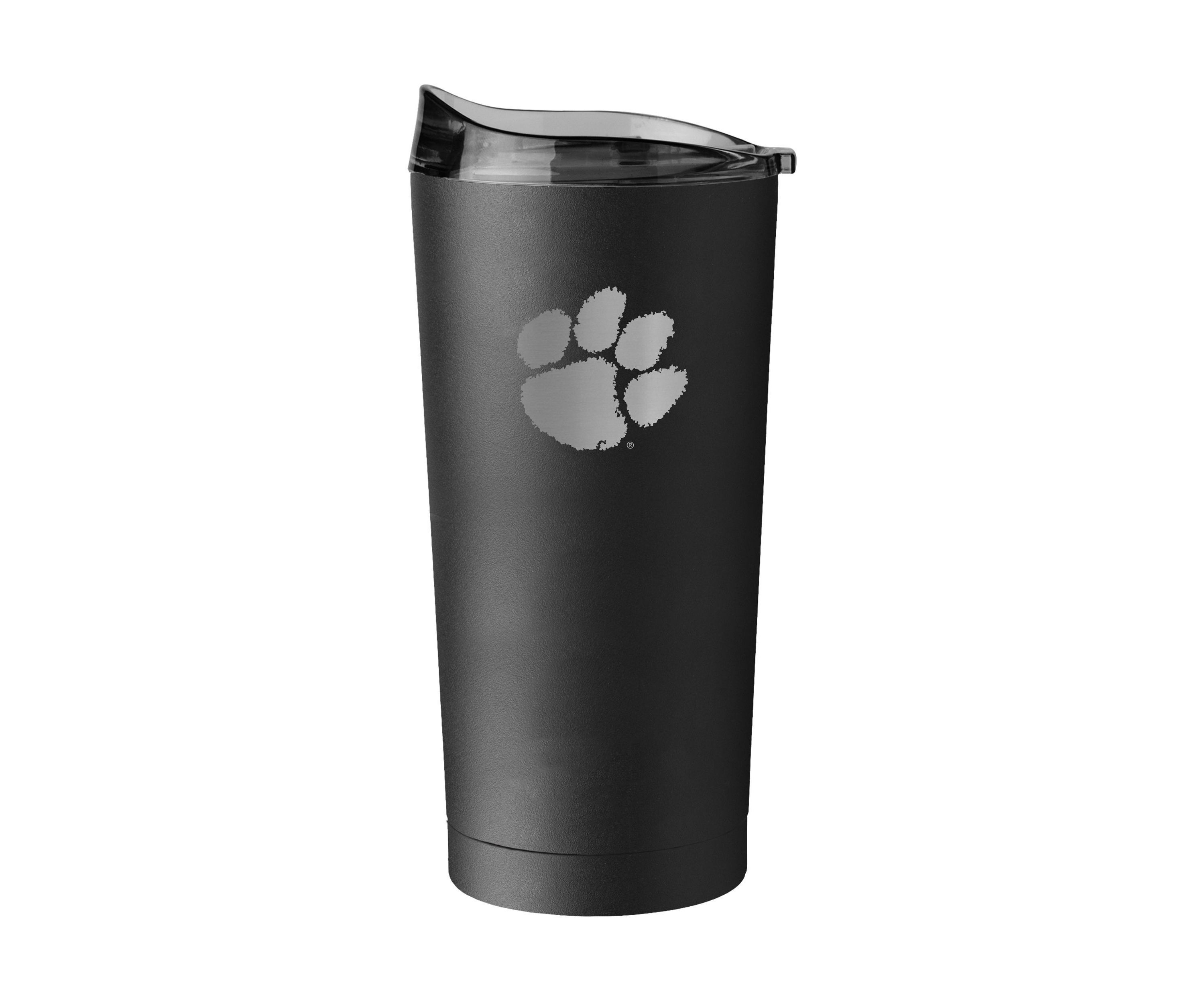 Clemson Tigers NCAA Clemson 20oz Etch Black Powder Coat Tumbler