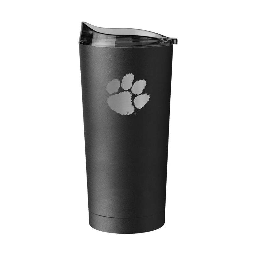 Clemson Tigers NCAA Clemson 20oz Etch Black Powder Coat Tumbler