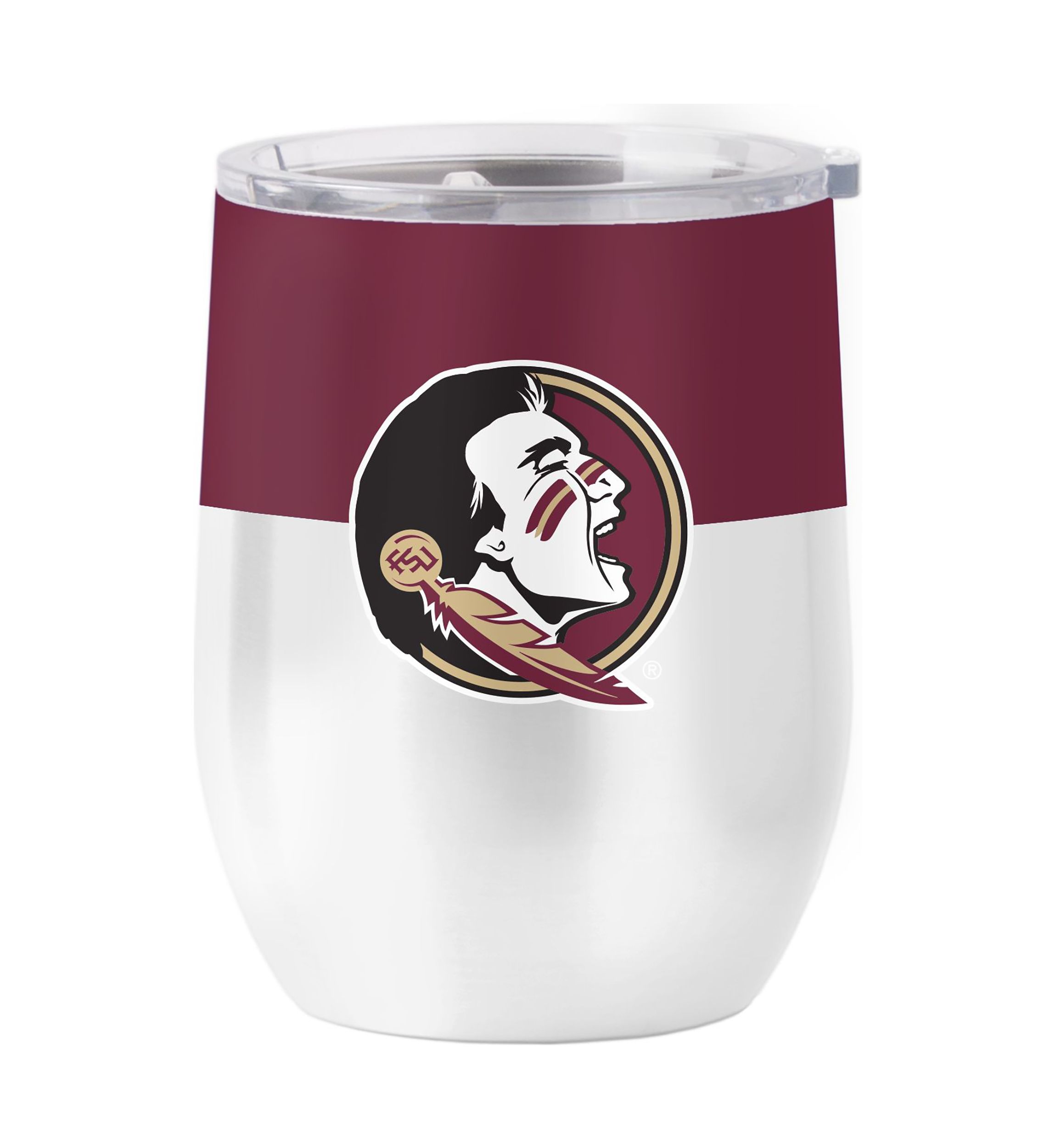 Florida State Seminoles NCAA FL State Colorblock 16oz Stainless Curved Beverage