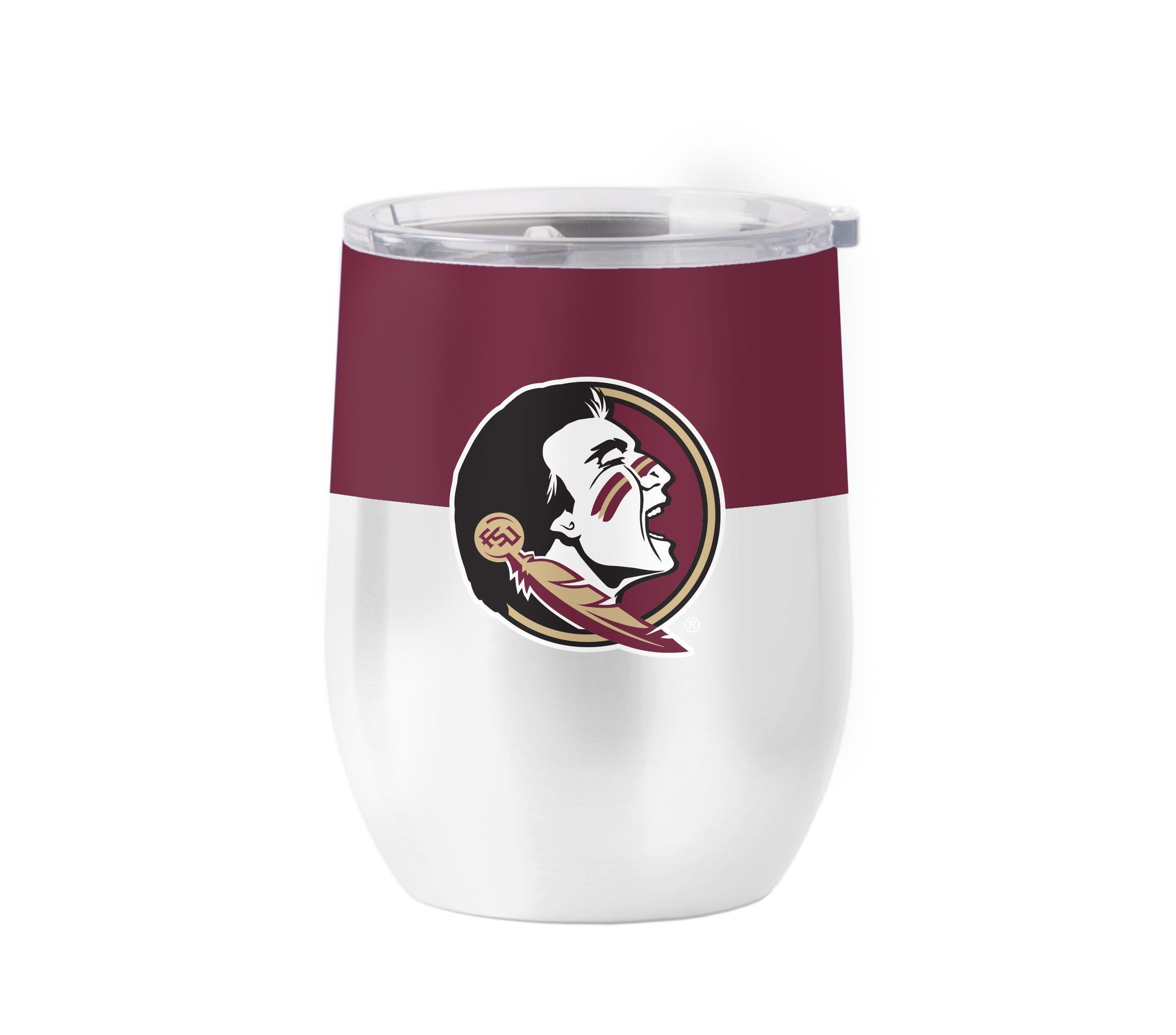 Florida State Seminoles NCAA FL State Colorblock 16oz Stainless Curved Beverage