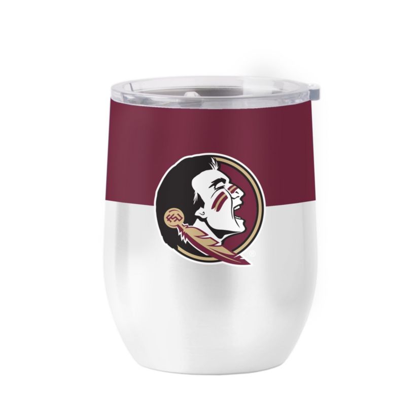 Florida State Seminoles NCAA FL State Colorblock 16oz Stainless Curved Beverage