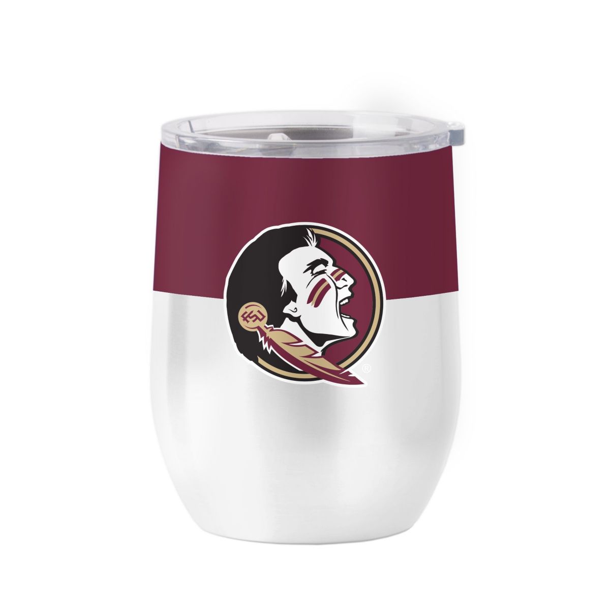 Florida State Seminoles NCAA FL State Colorblock 16oz Stainless Curved Beverage