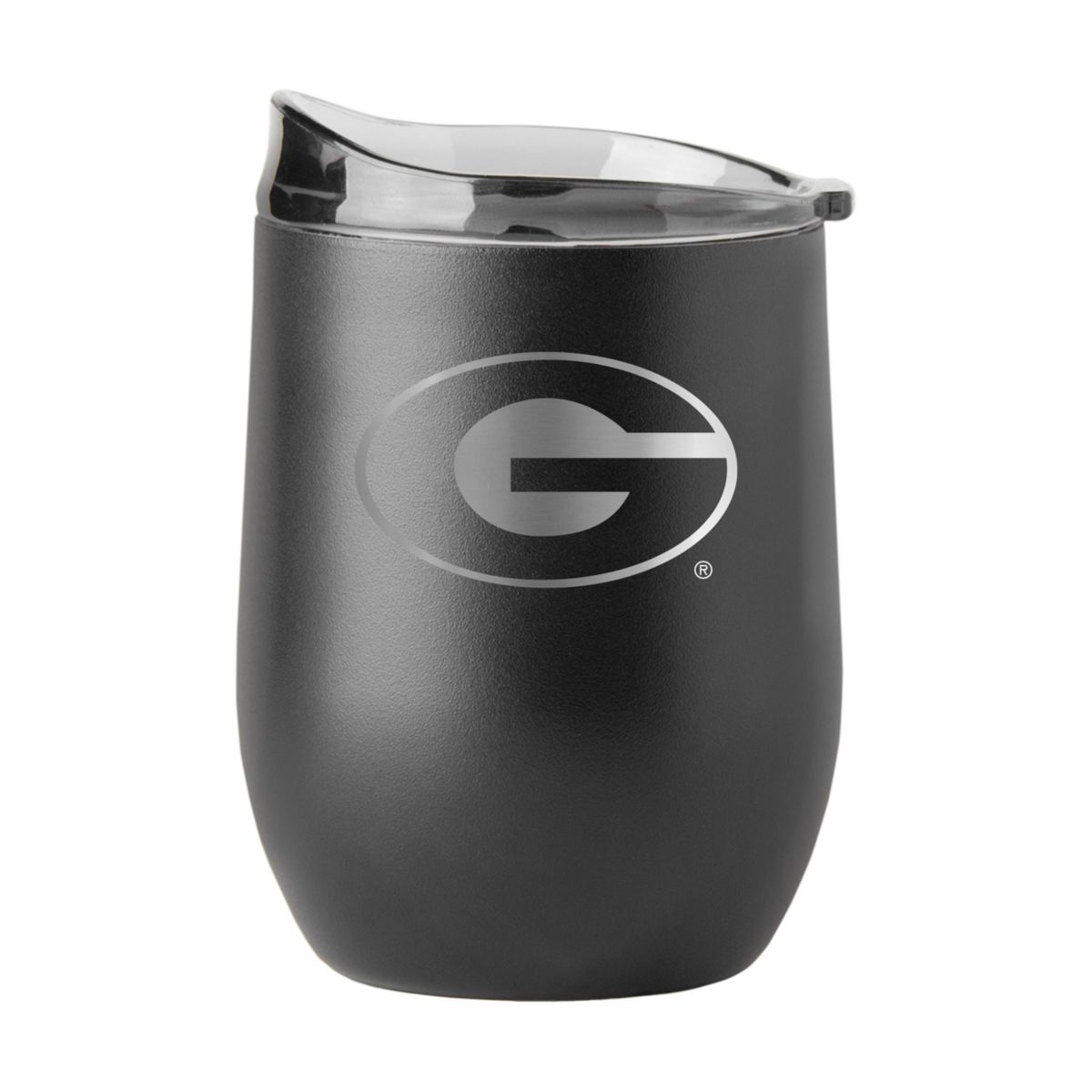 Georgia Bulldogs NCAA Georgia 16oz Etch Black Powder Coat Curved Beverage