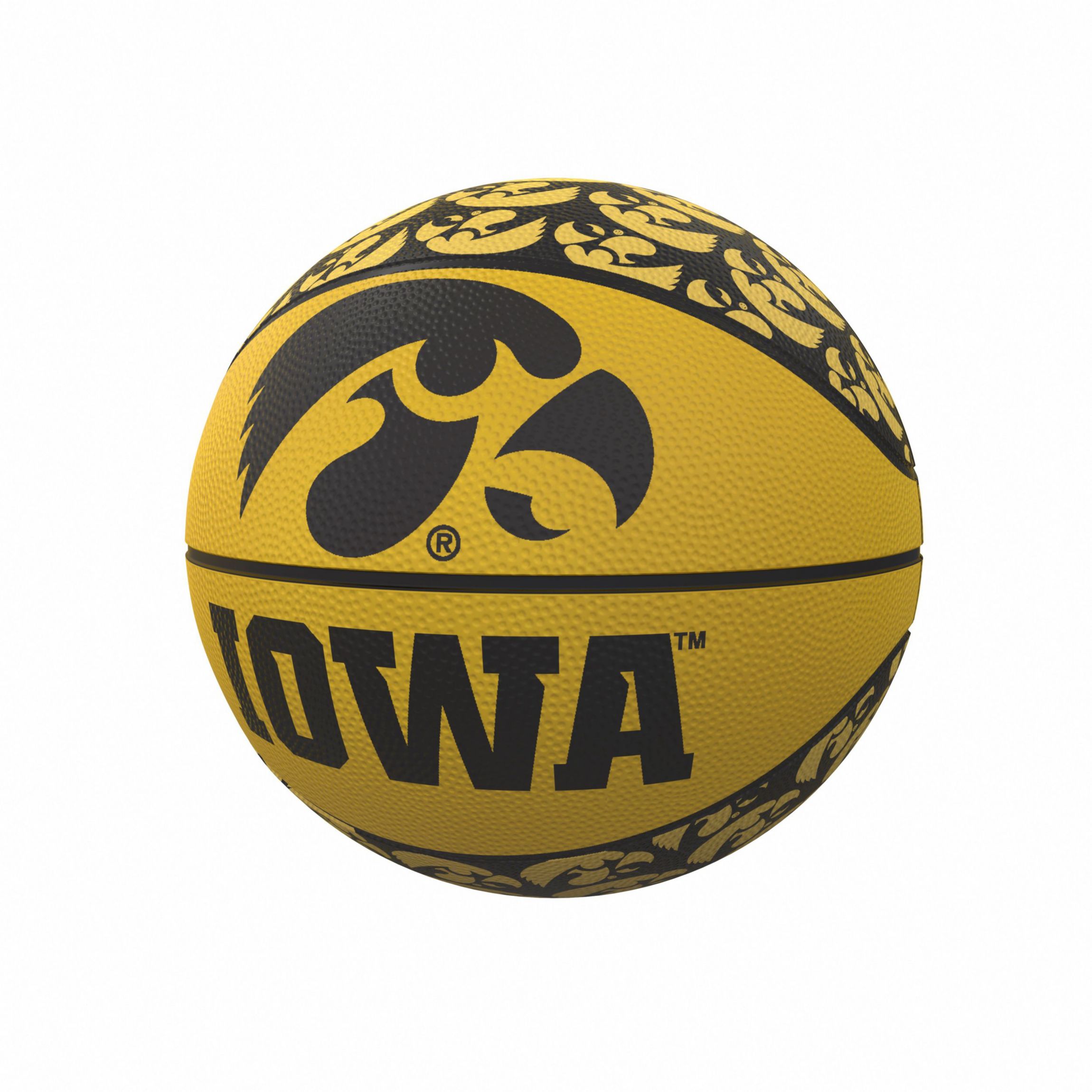 Iowa Hawkeyes NCAA Iowa Repeating Logo Mini-Size Rubber Basketball