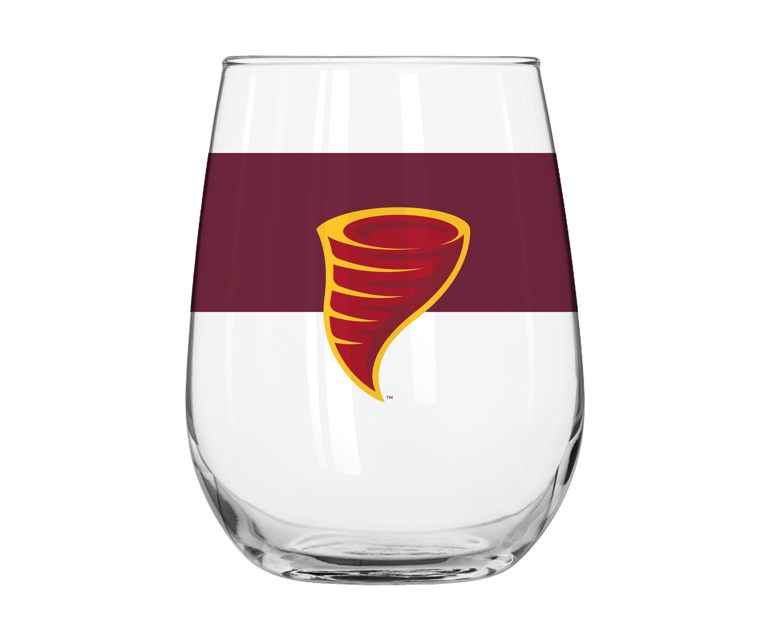 Iowa State Cyclones NCAA Iowa State 16oz Color Block Curved Beverage Glass
