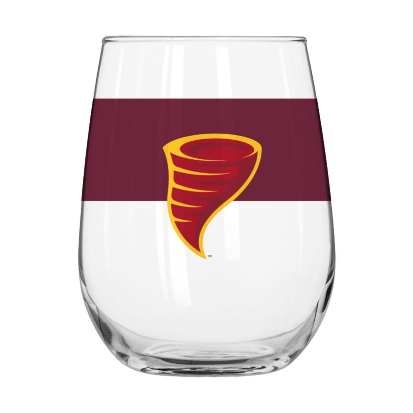 Iowa State Cyclones NCAA Iowa State 16oz Color Block Curved Beverage Glass