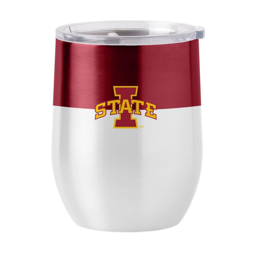 Iowa State Cyclones NCAA Iowas State 16oz Colorblock Stainless Curved Beverage
