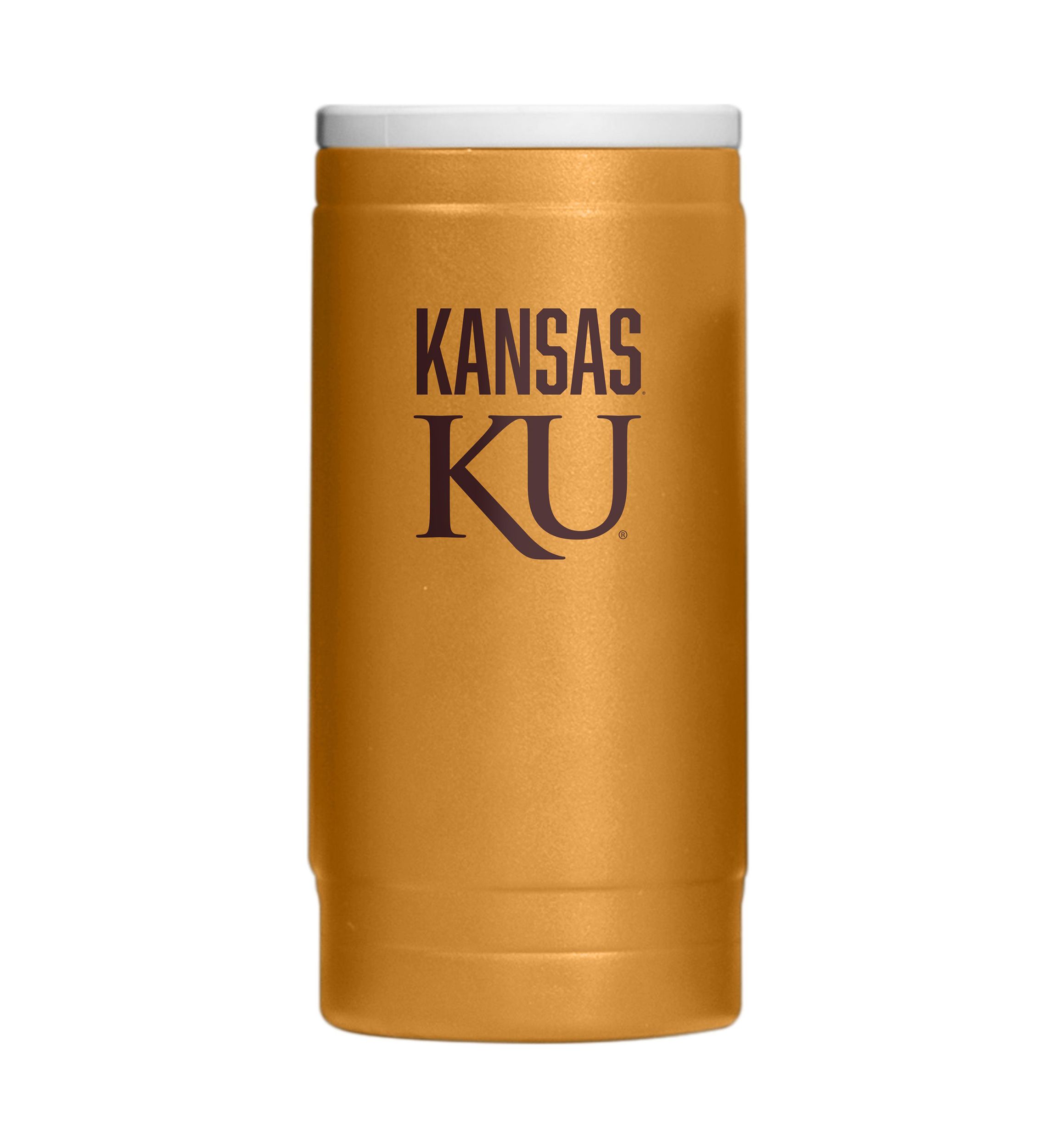 Kansas Jayhawks NCAA Kansas 12oz Huddle Powdercoat SlimCan Coolie