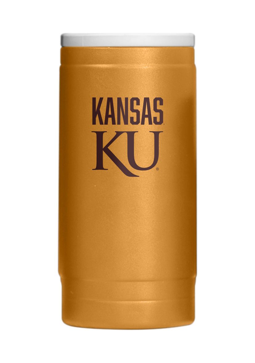 Kansas Jayhawks NCAA Kansas 12oz Huddle Powdercoat SlimCan Coolie