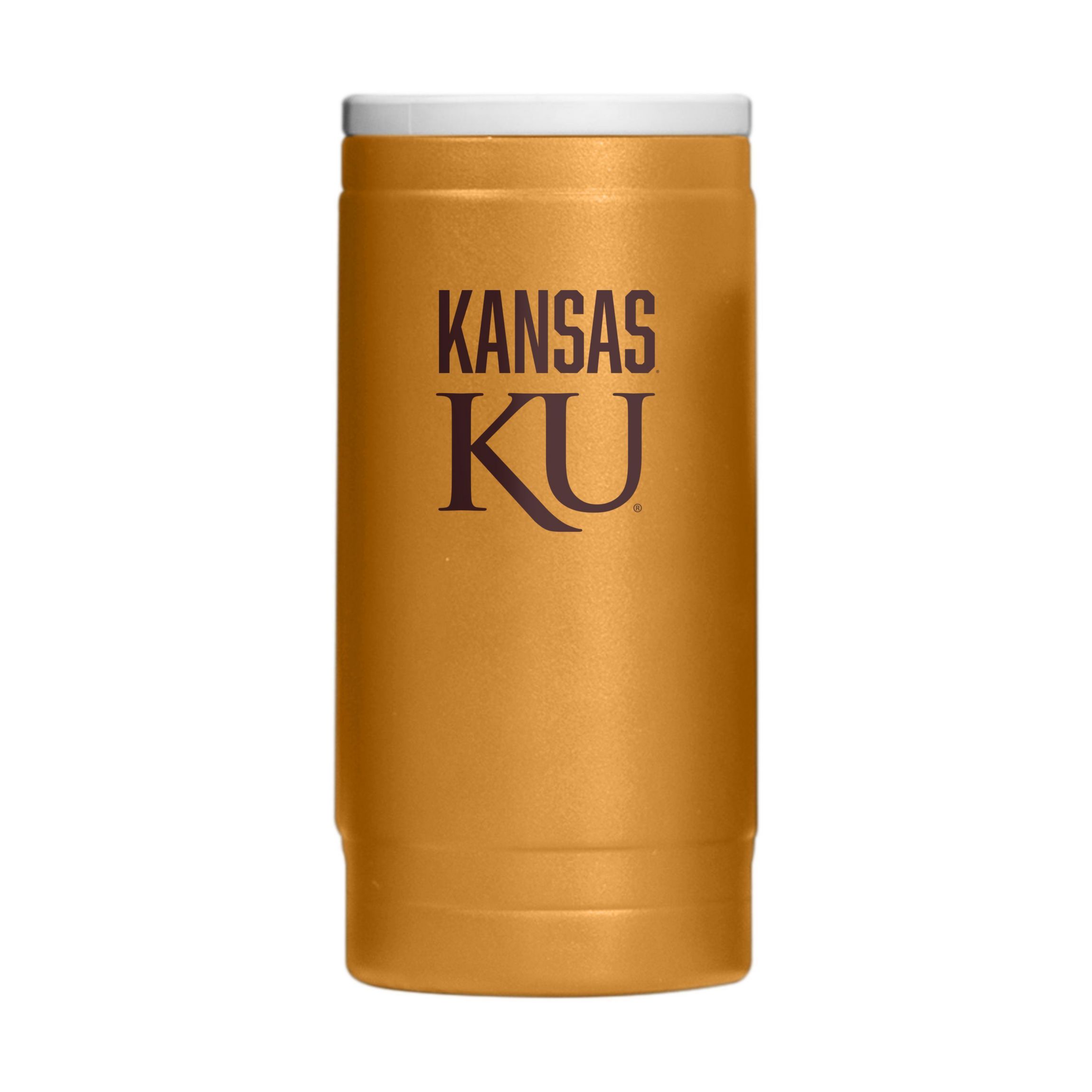 Kansas Jayhawks NCAA Kansas 12oz Huddle Powdercoat SlimCan Coolie