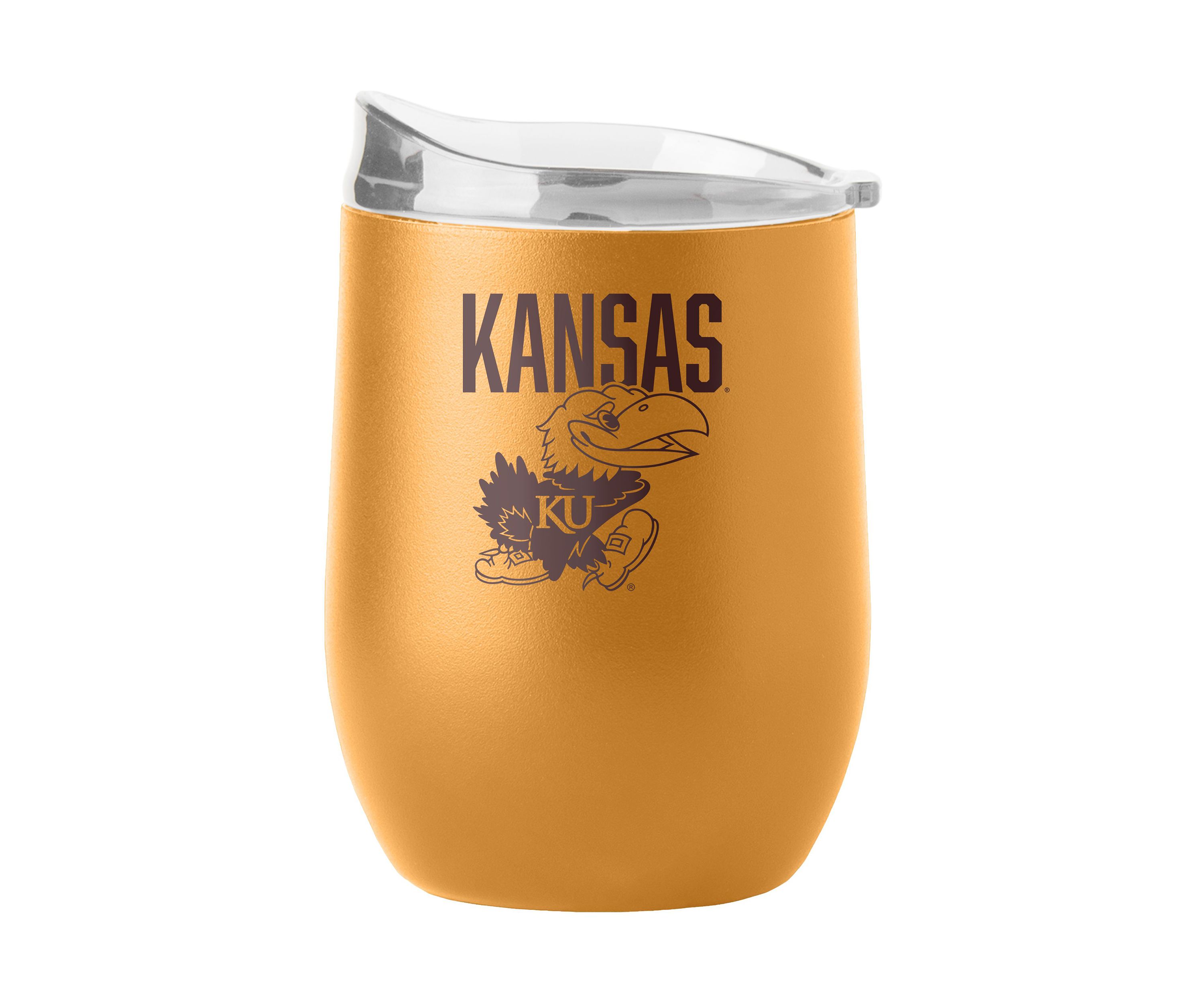 Kansas Jayhawks NCAA Kansas 16oz Huddle Powder Coat Curved Bev