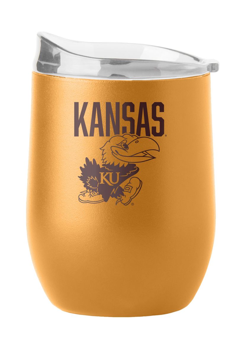 Kansas Jayhawks NCAA Kansas 16oz Huddle Powder Coat Curved Bev