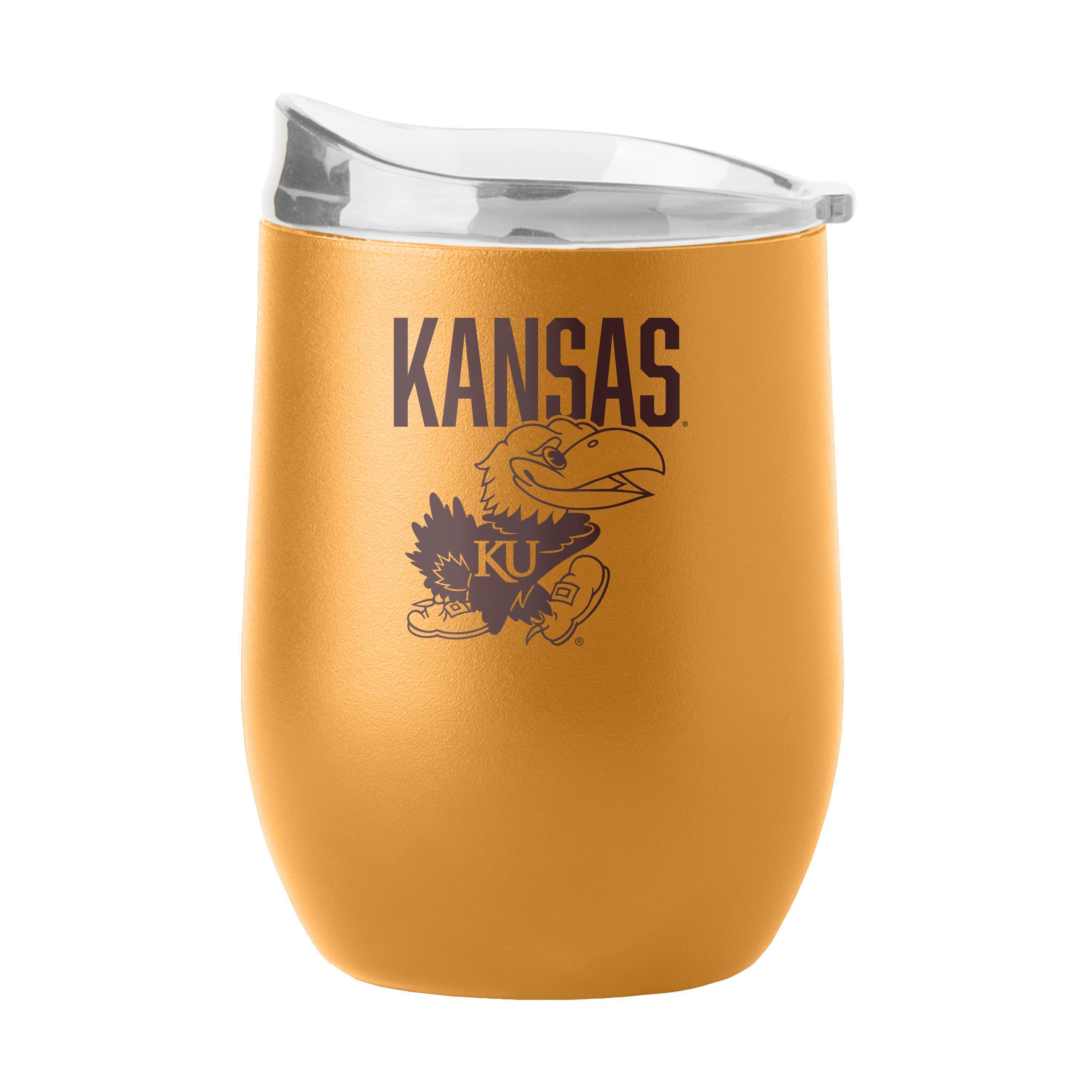 Kansas Jayhawks NCAA Kansas 16oz Huddle Powder Coat Curved Bev