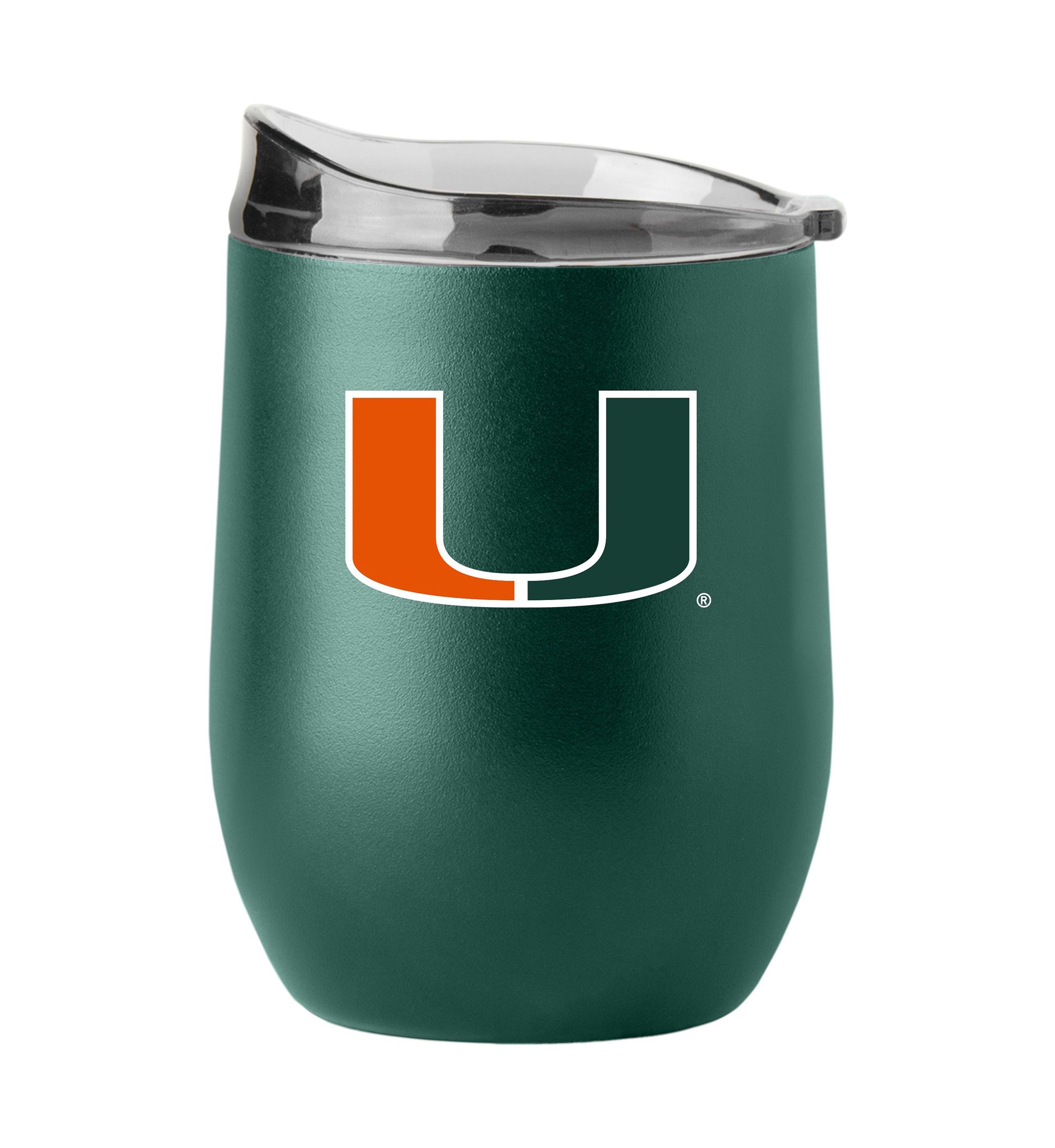 Miami (FL) Hurricanes NCAA Miami 16oz Flipside Powder Coat Curved Beverage