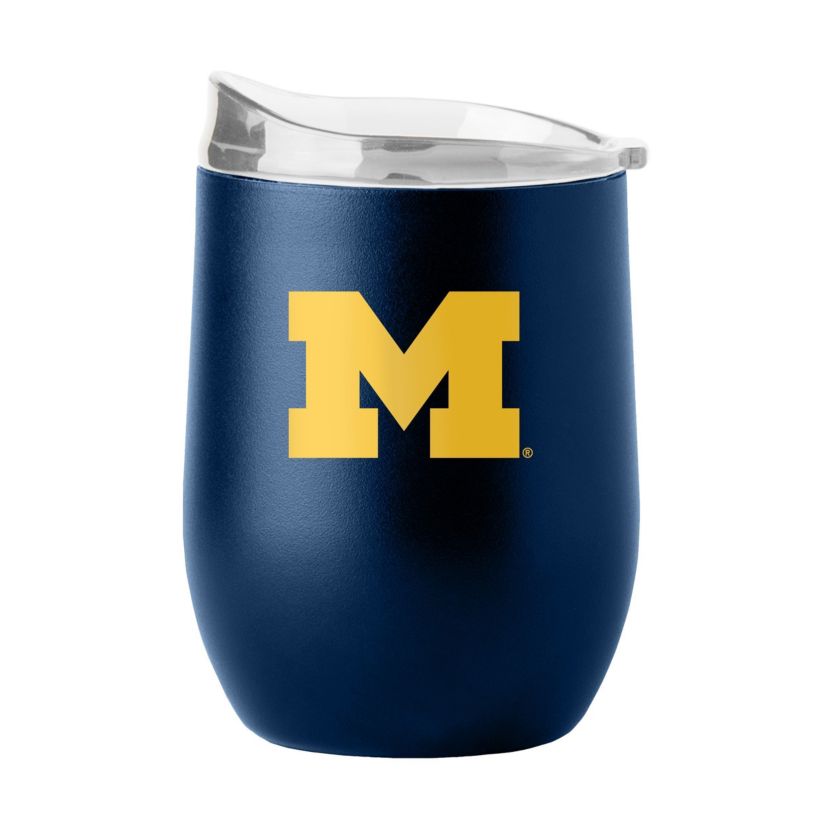 Michigan Wolverines NCAA Michigan 16oz Flipside Powder Coat Curved Beverage