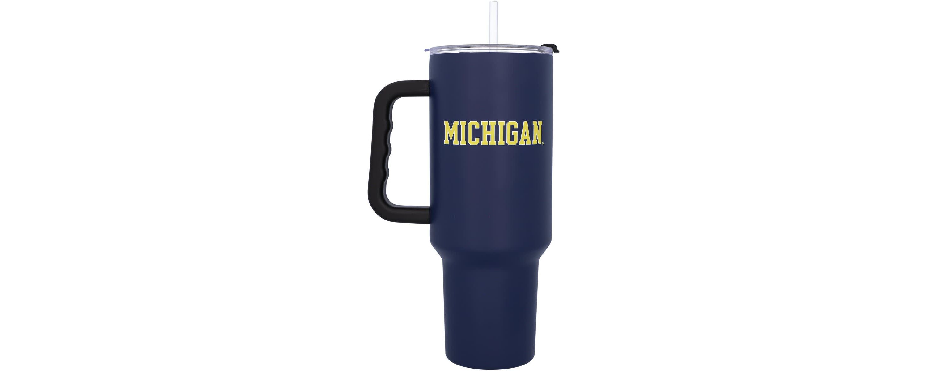 NCAA Michigan Wolverines 40oz. Travel Tumbler with Handle