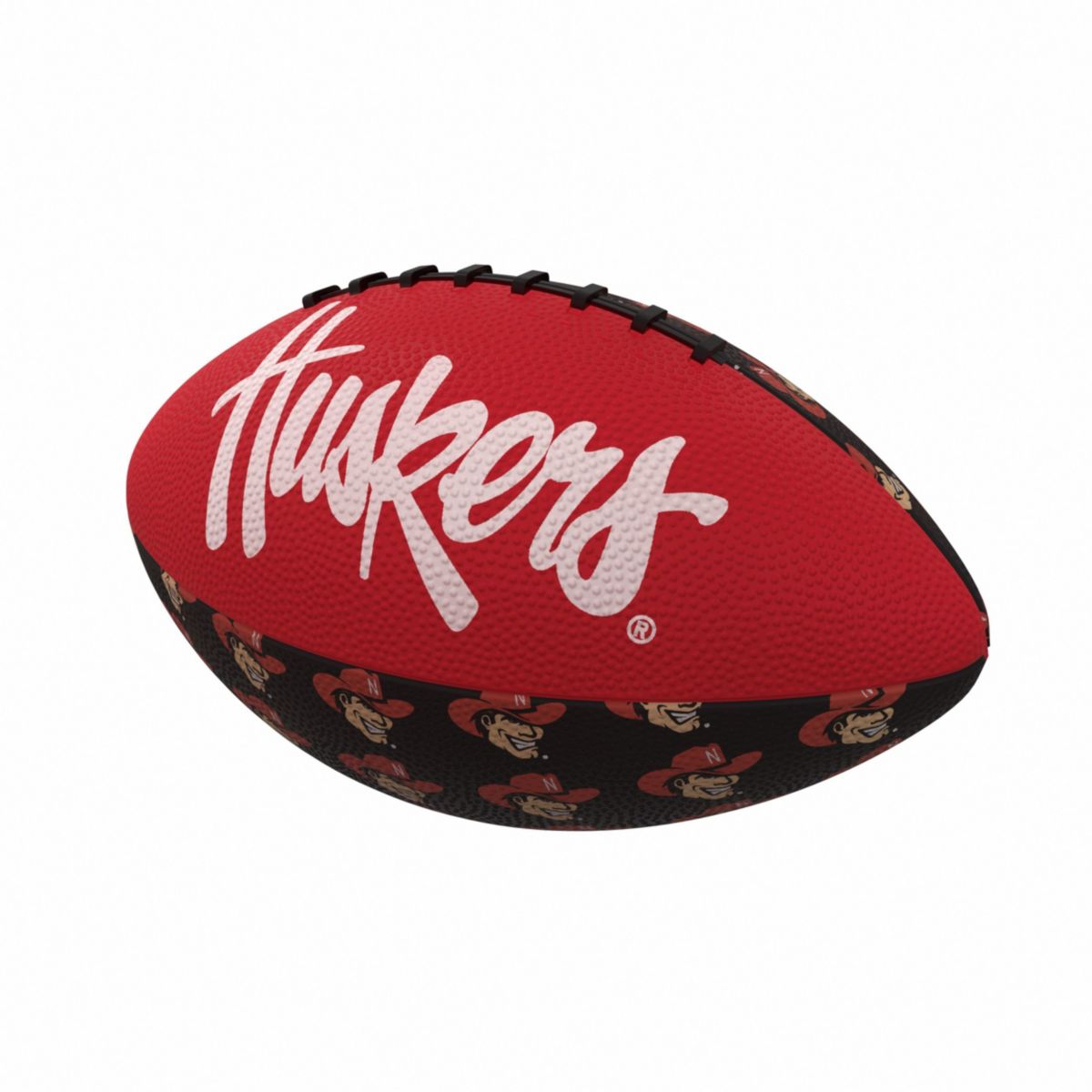 Nebraska Cornhuskers NCAA Nebraska Repeating Mini-Size Rubber Football
