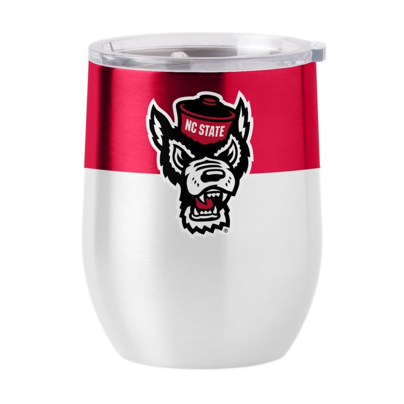 NC State Wolfpack NCAA NC State 16oz Colorblock Stainless Curved Beverage